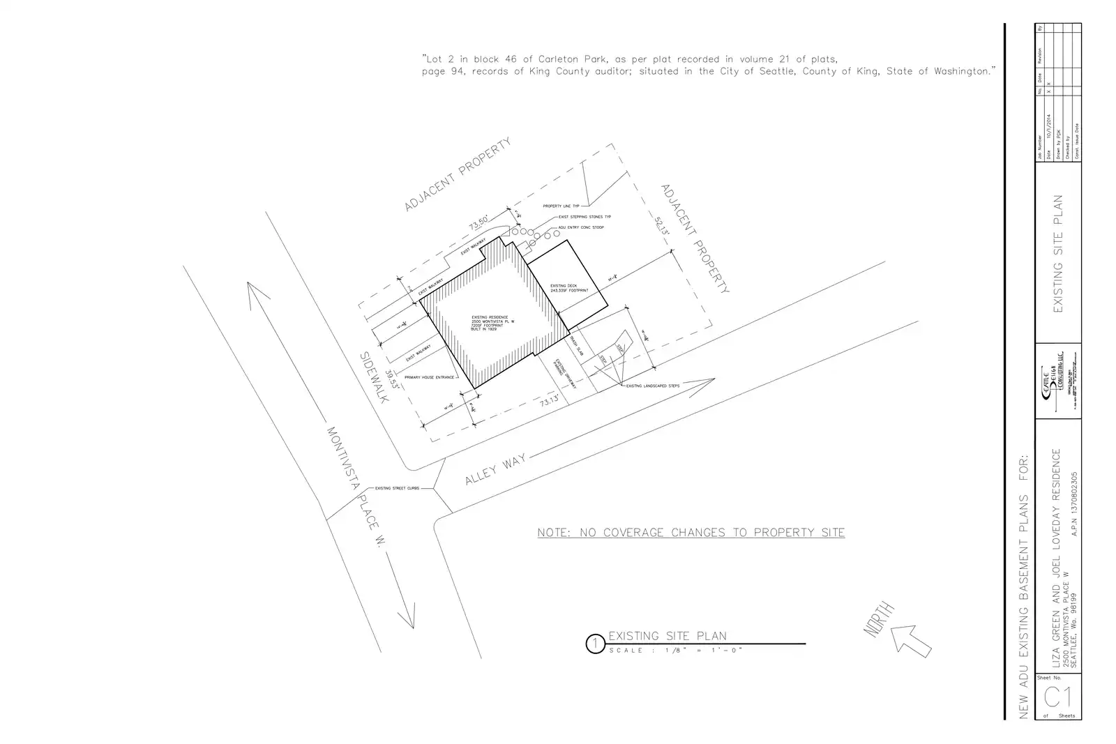 Site plan for 2500 Montavista Pl W