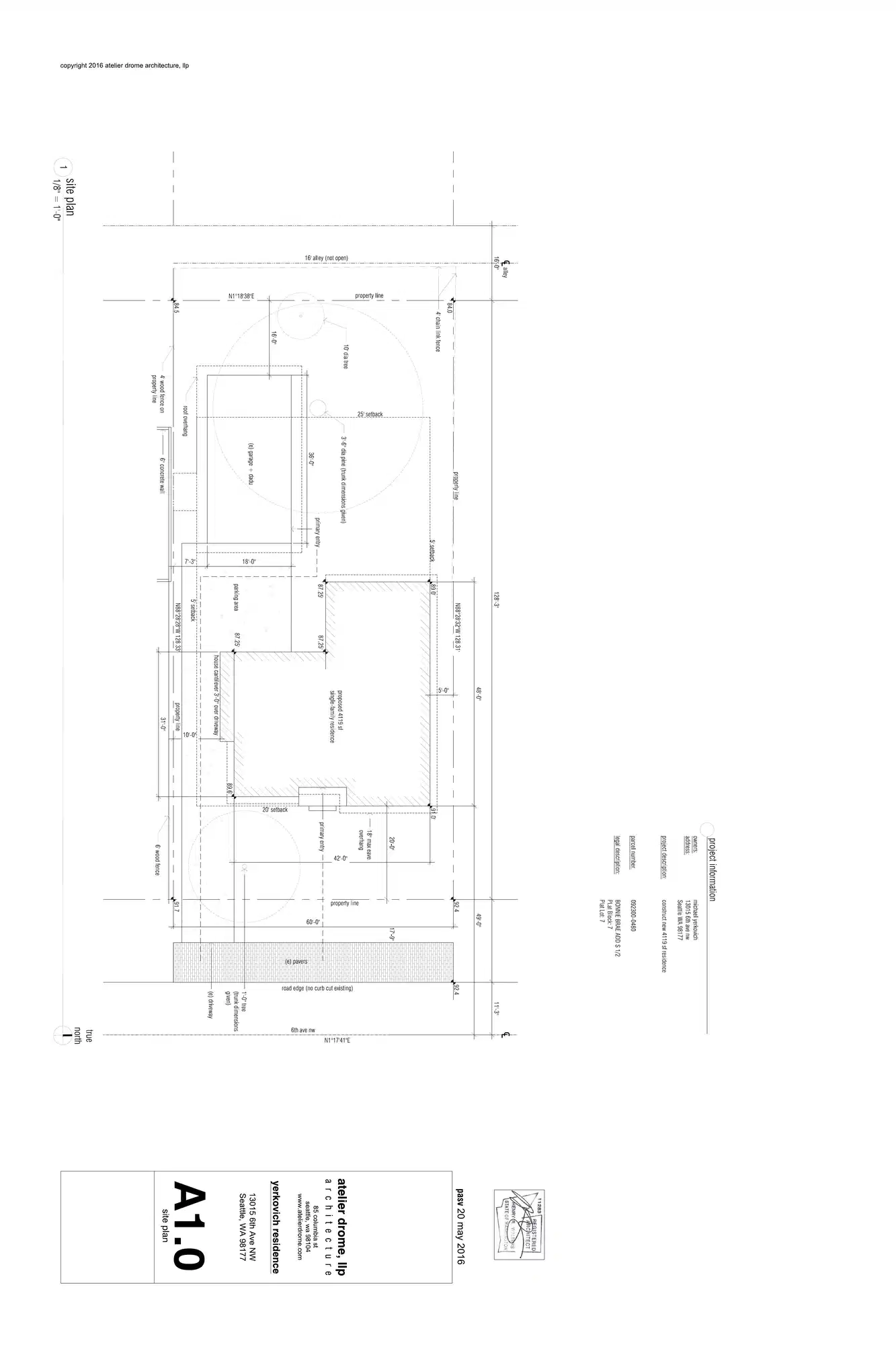 Site plan for 13015 6th Ave NW