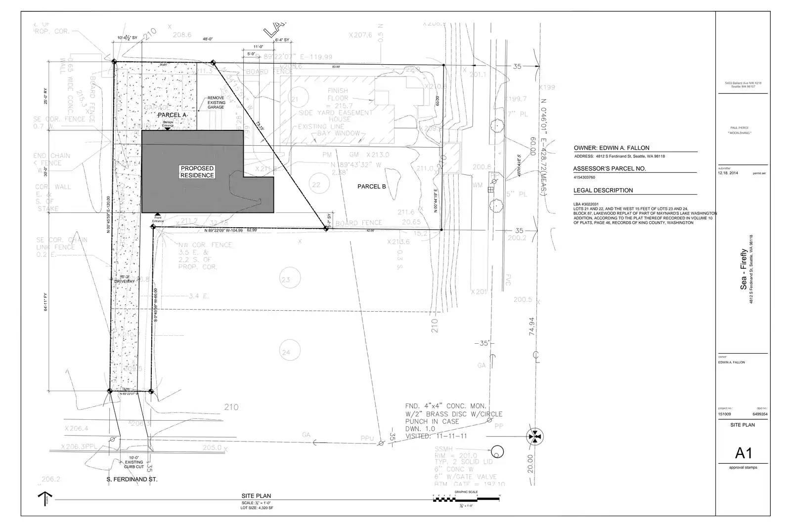 Site plan for 4812 S Ferdinand St