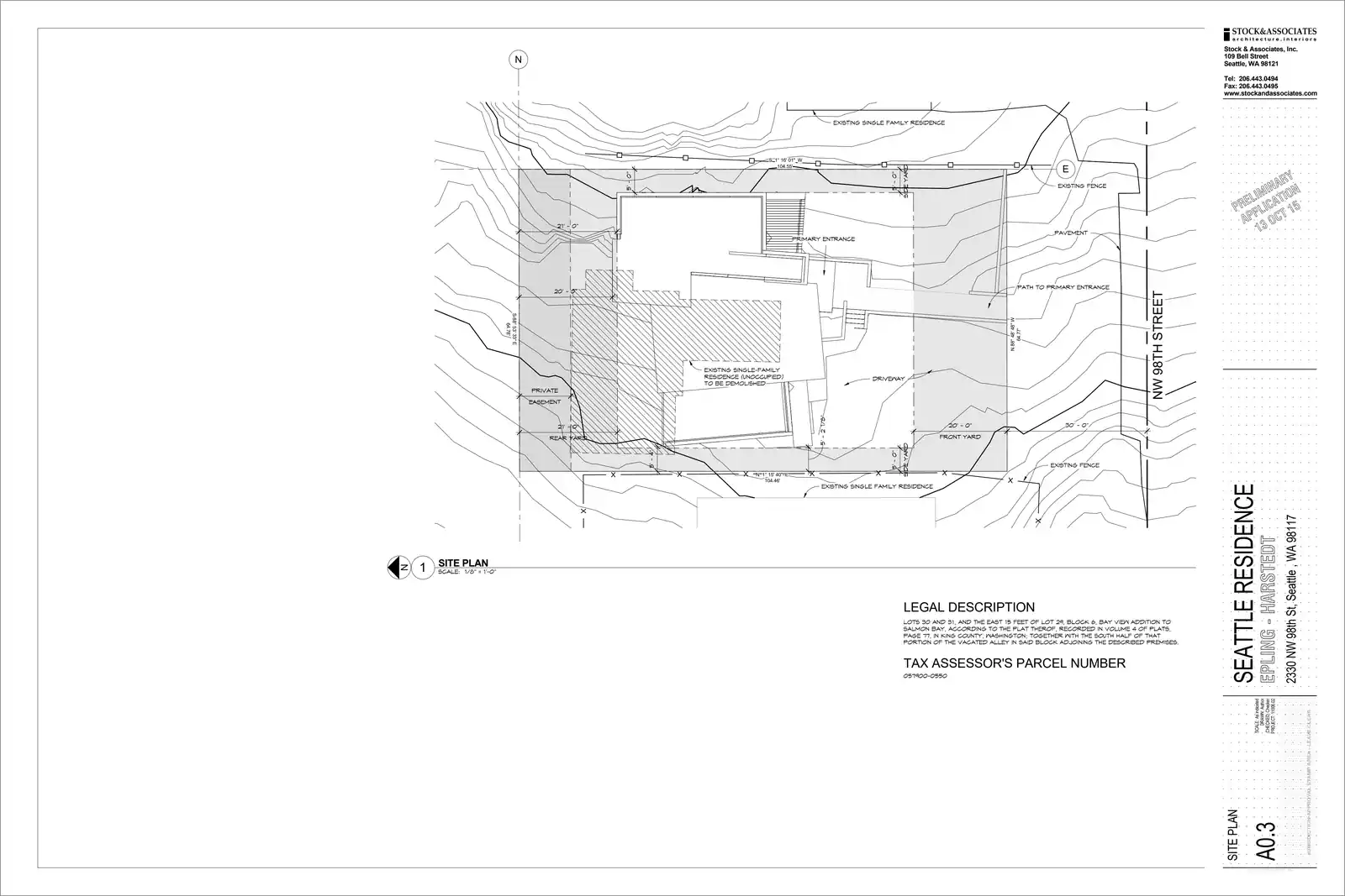 Site plan for 2330 NW 98th St