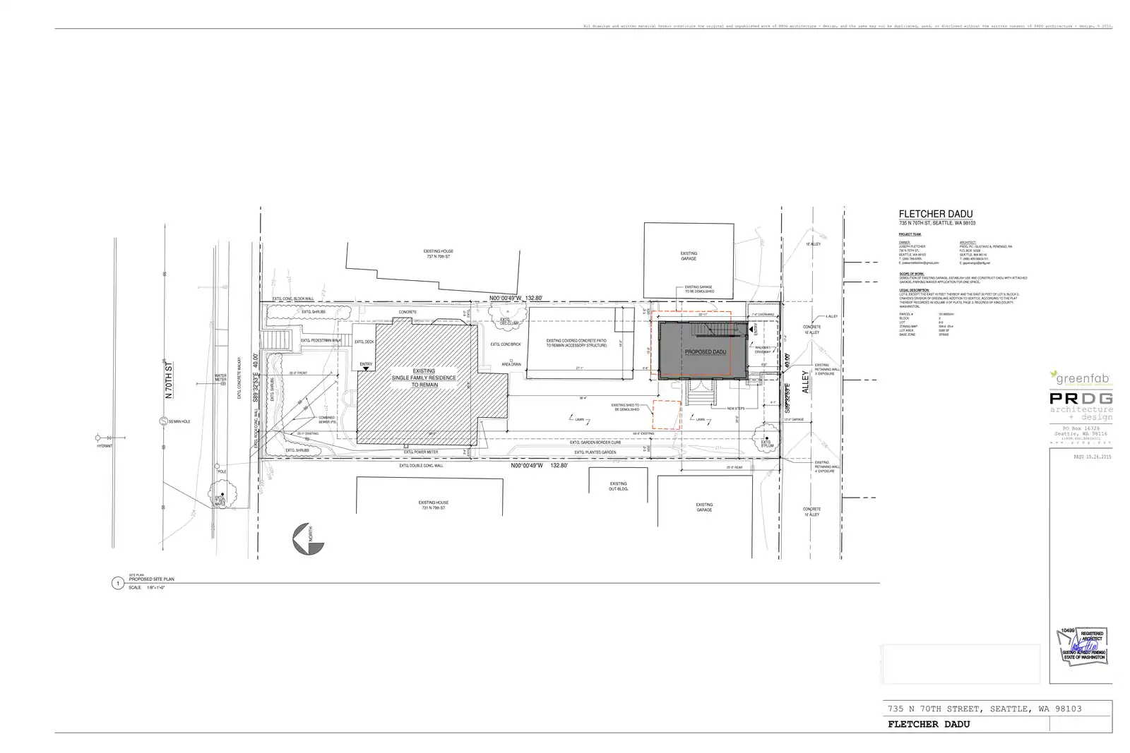 Site plan for 735 N 70th St