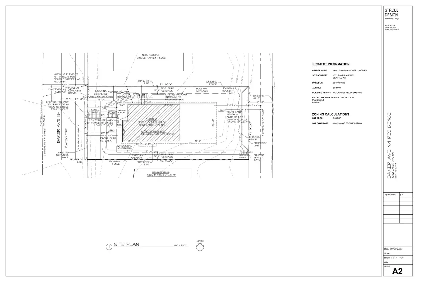 Site plan for 4332 Baker Ave NW