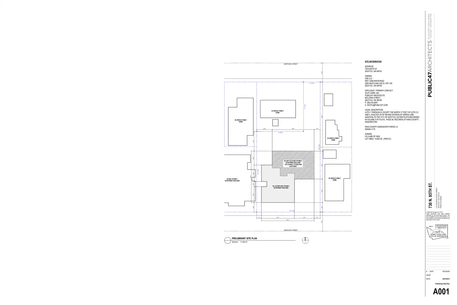 Site plan for 730 N 85th St