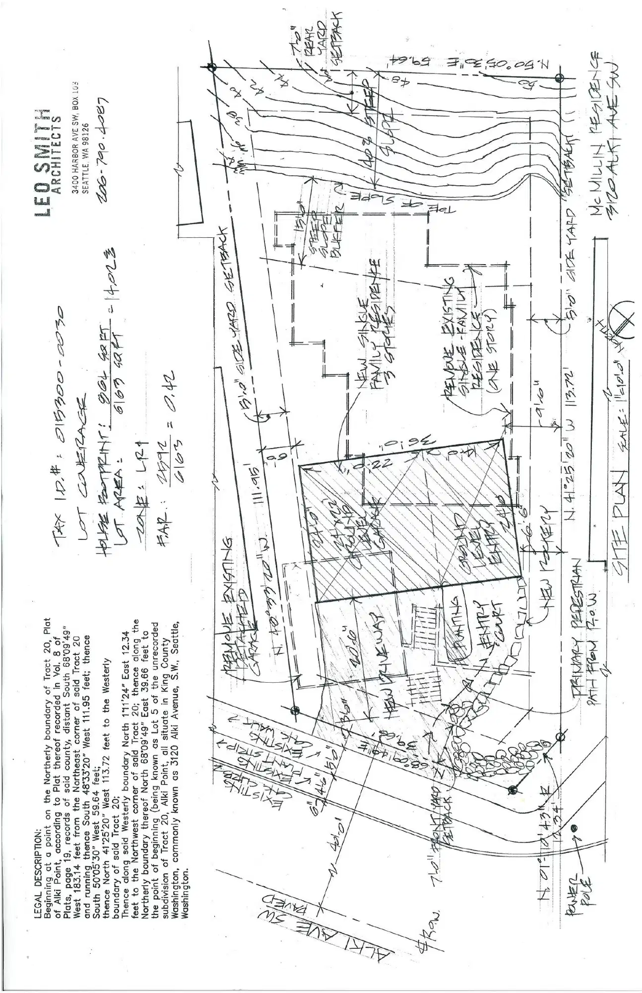 Site plan for 3120 Alki Ave SW