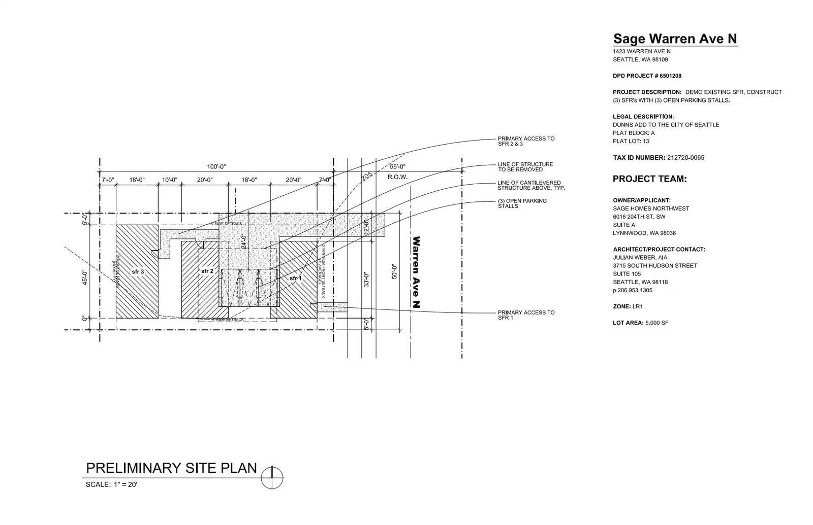 Site plan for 1425 Warren Ave N