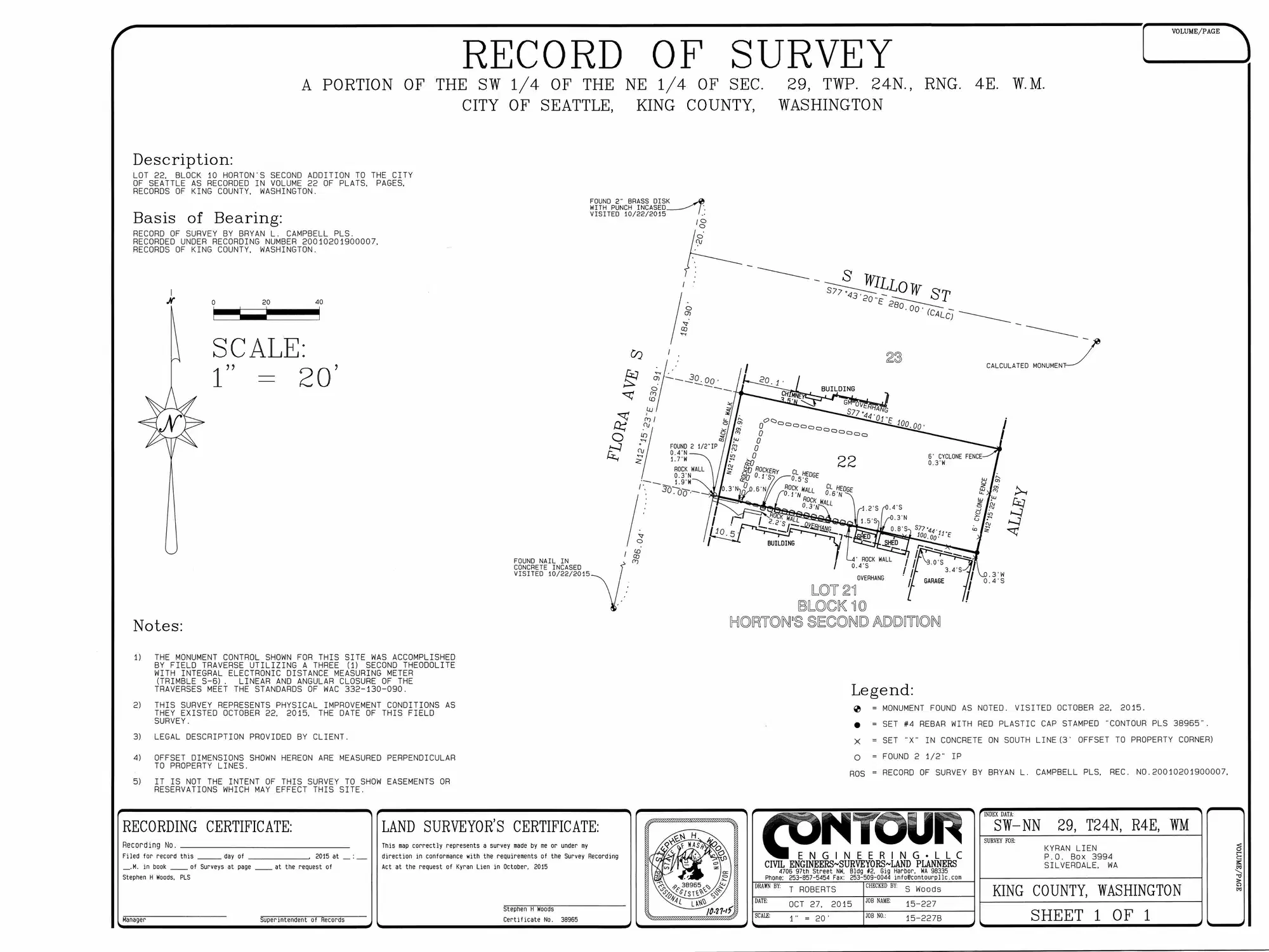 Site plan for 6916 Flora Ave S