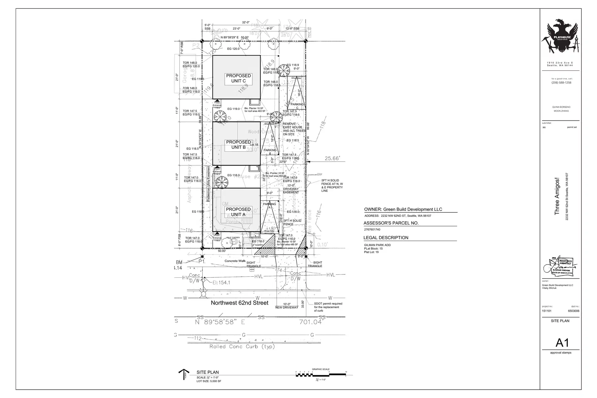 Site plan for 2230 NW 62nd St