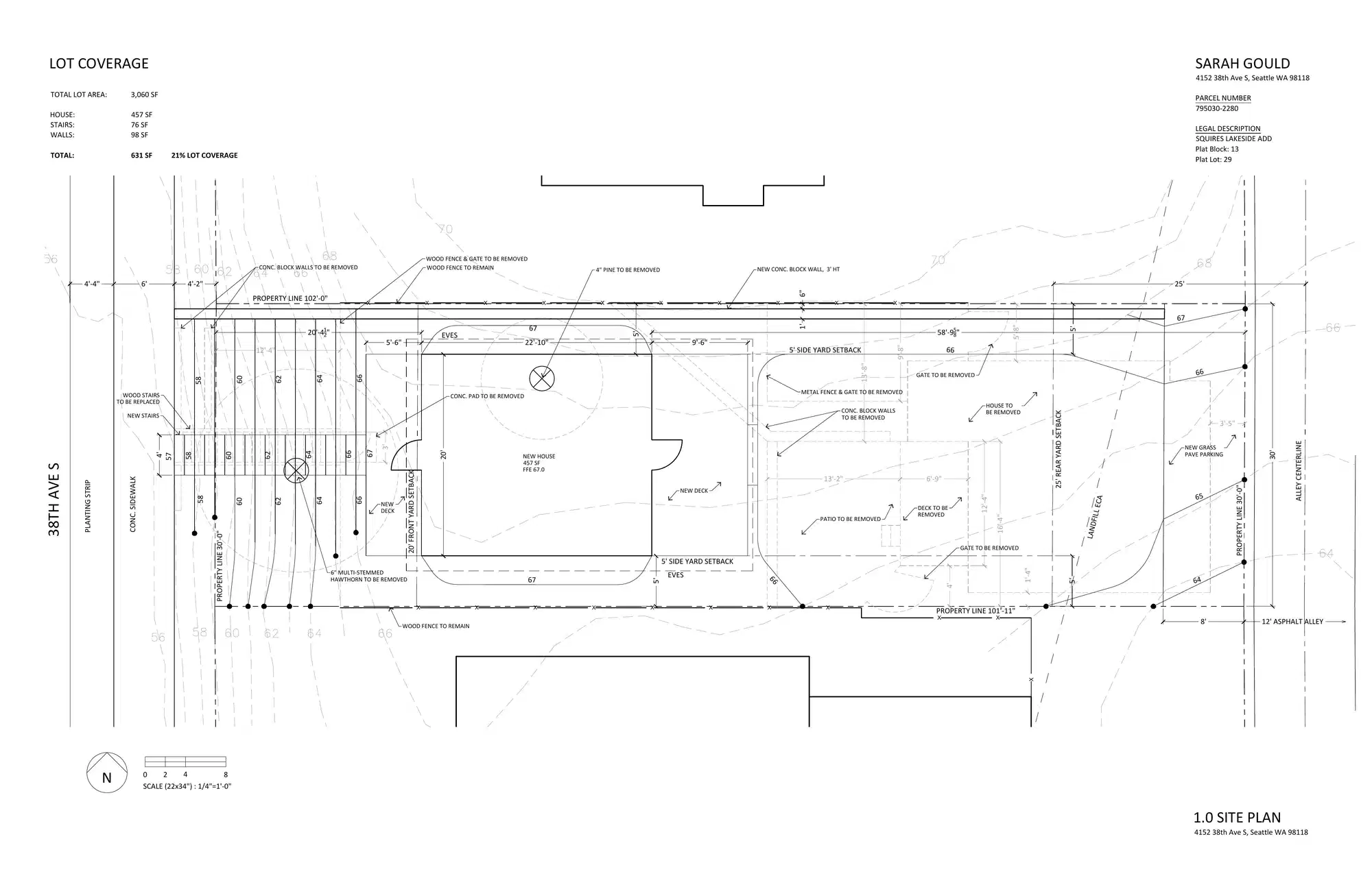 Site plan for 4152 38th Ave S