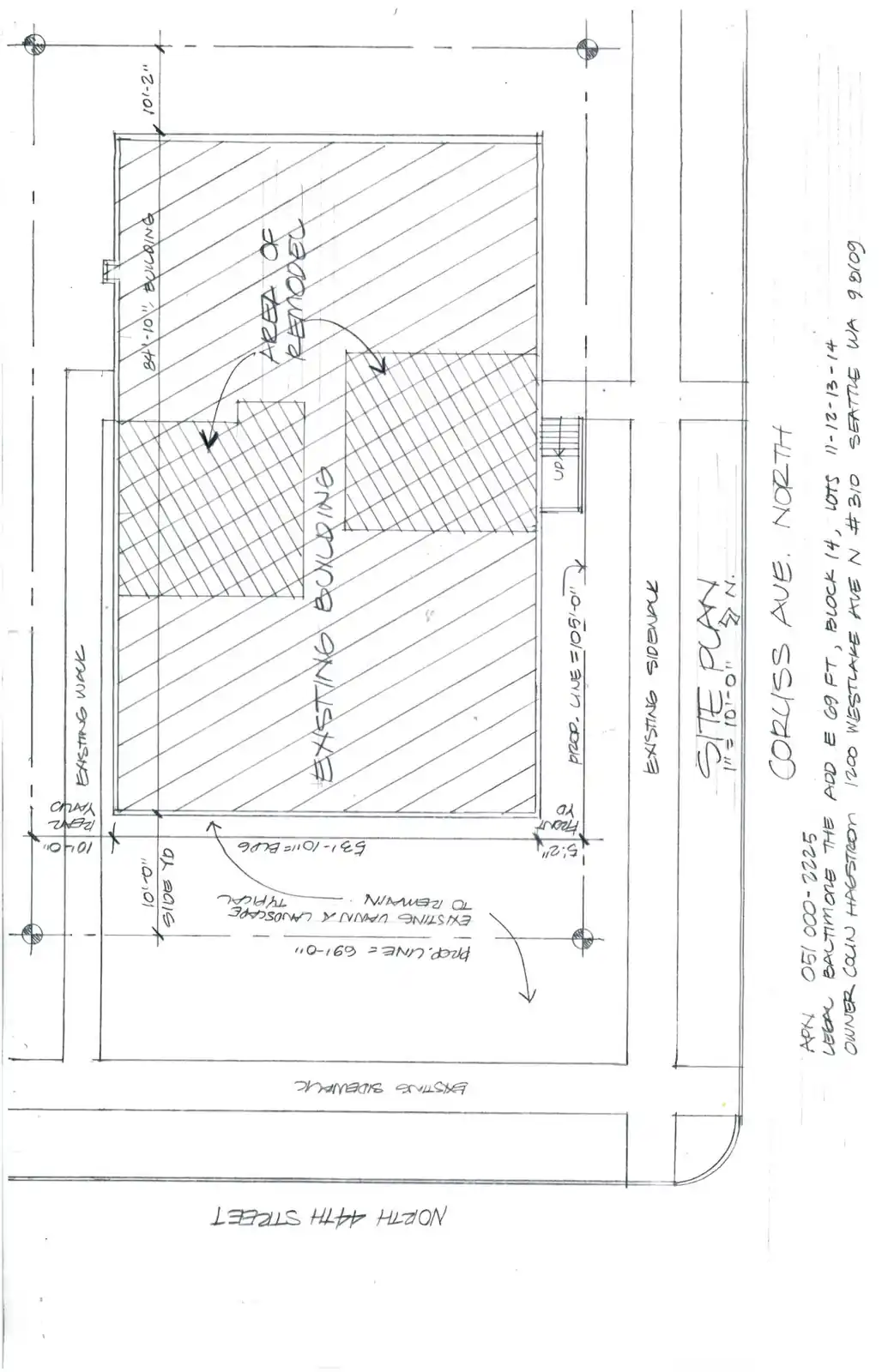 Site plan for 4405 Corliss Ave N