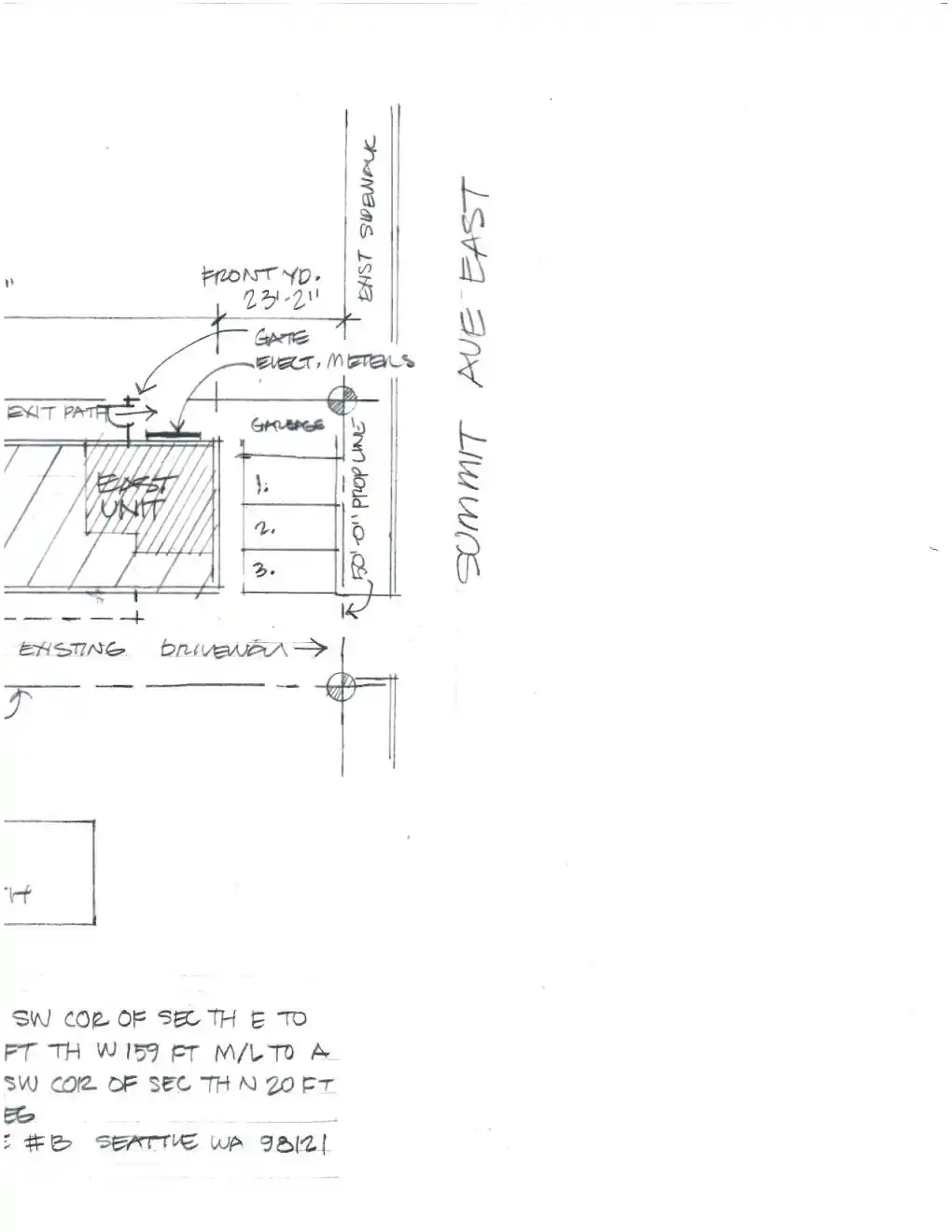 Site plan for 221 Summit Ave E