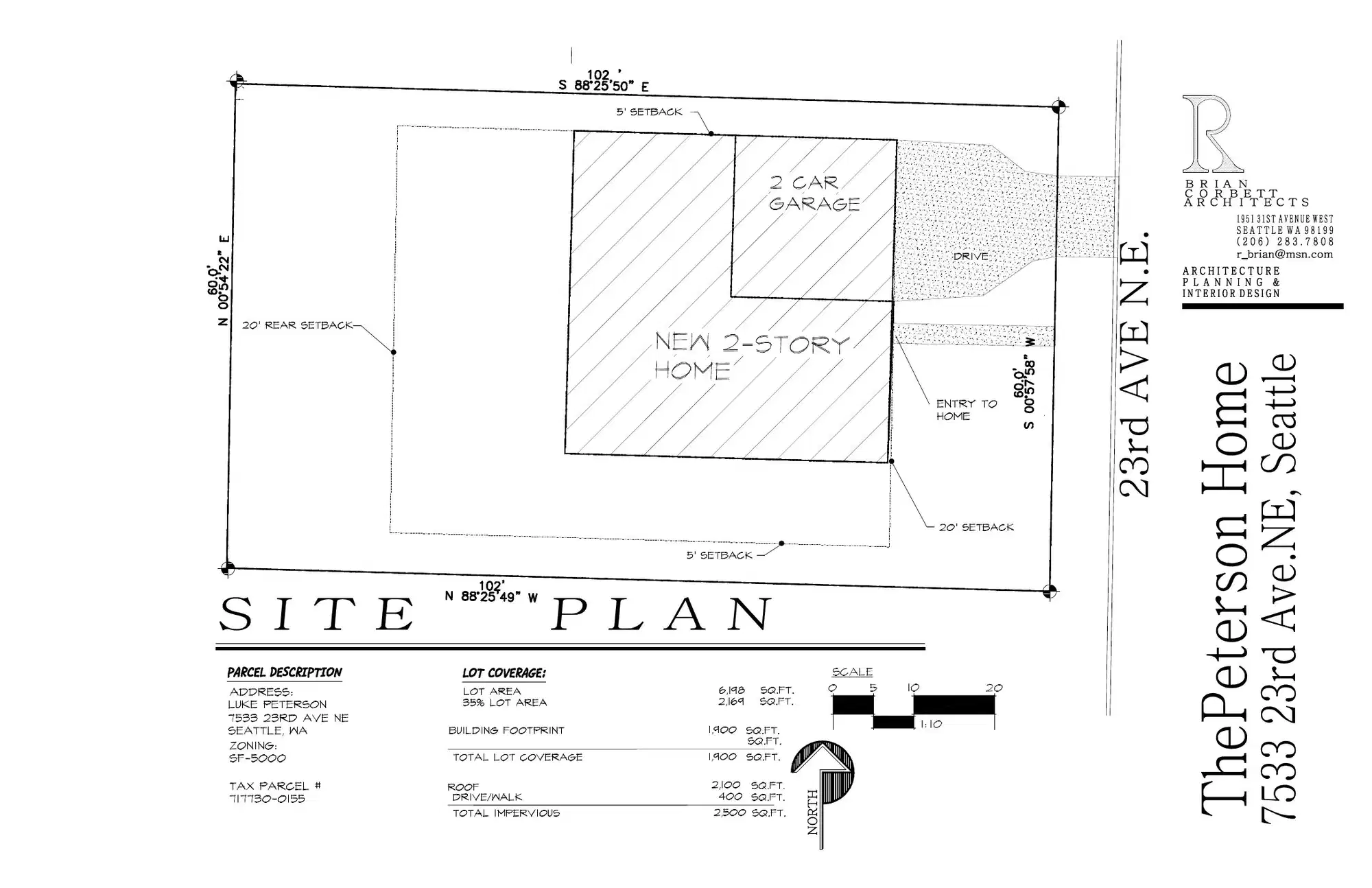 Site plan for 7533 23rd Ave NE