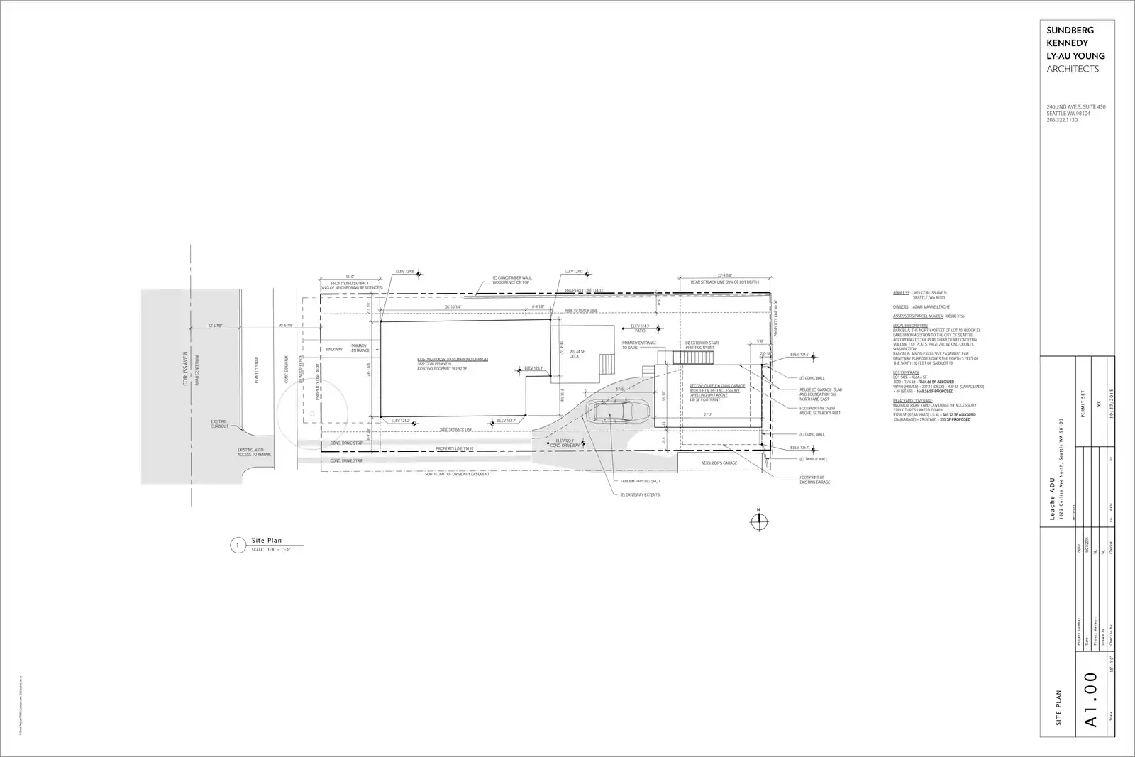 Site plan for 3822 Corliss Ave N