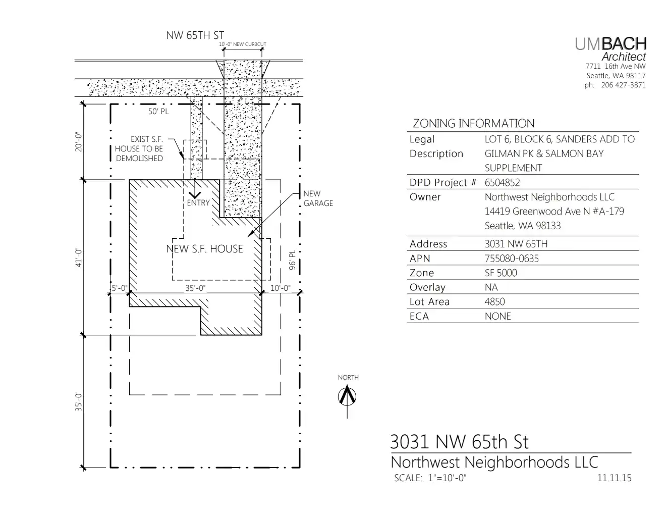 Site plan for 3031 NW 65th St