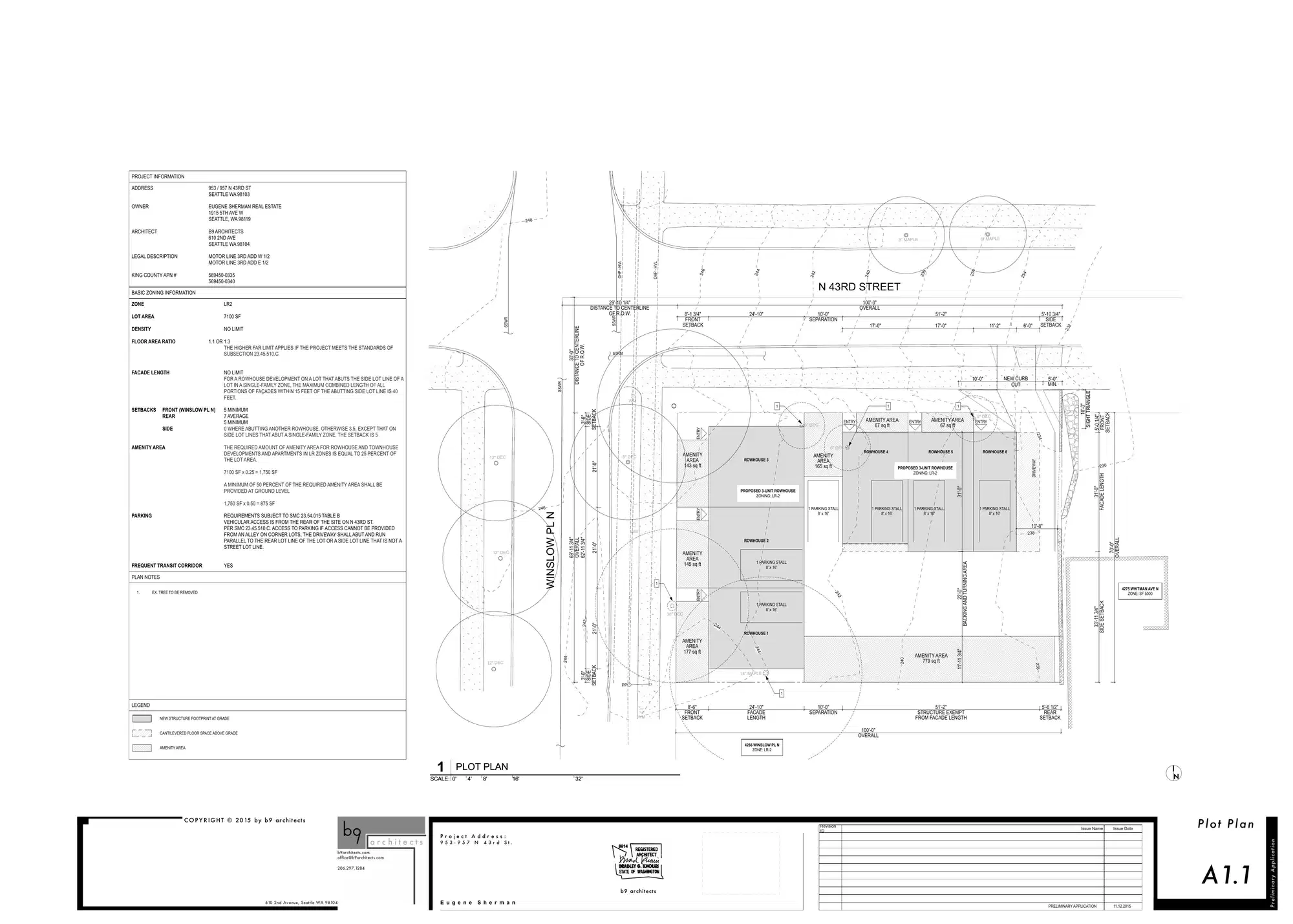 Site plan for 953 N 43rd St