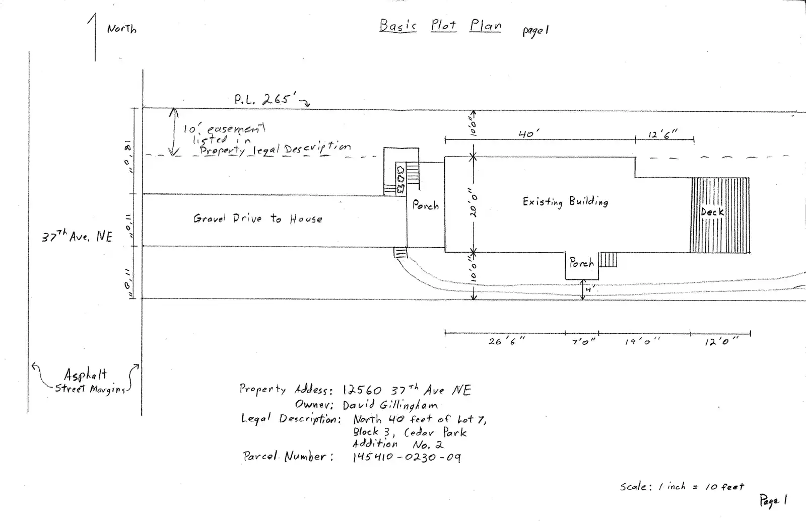 Site plan for 12560 37th Ave NE