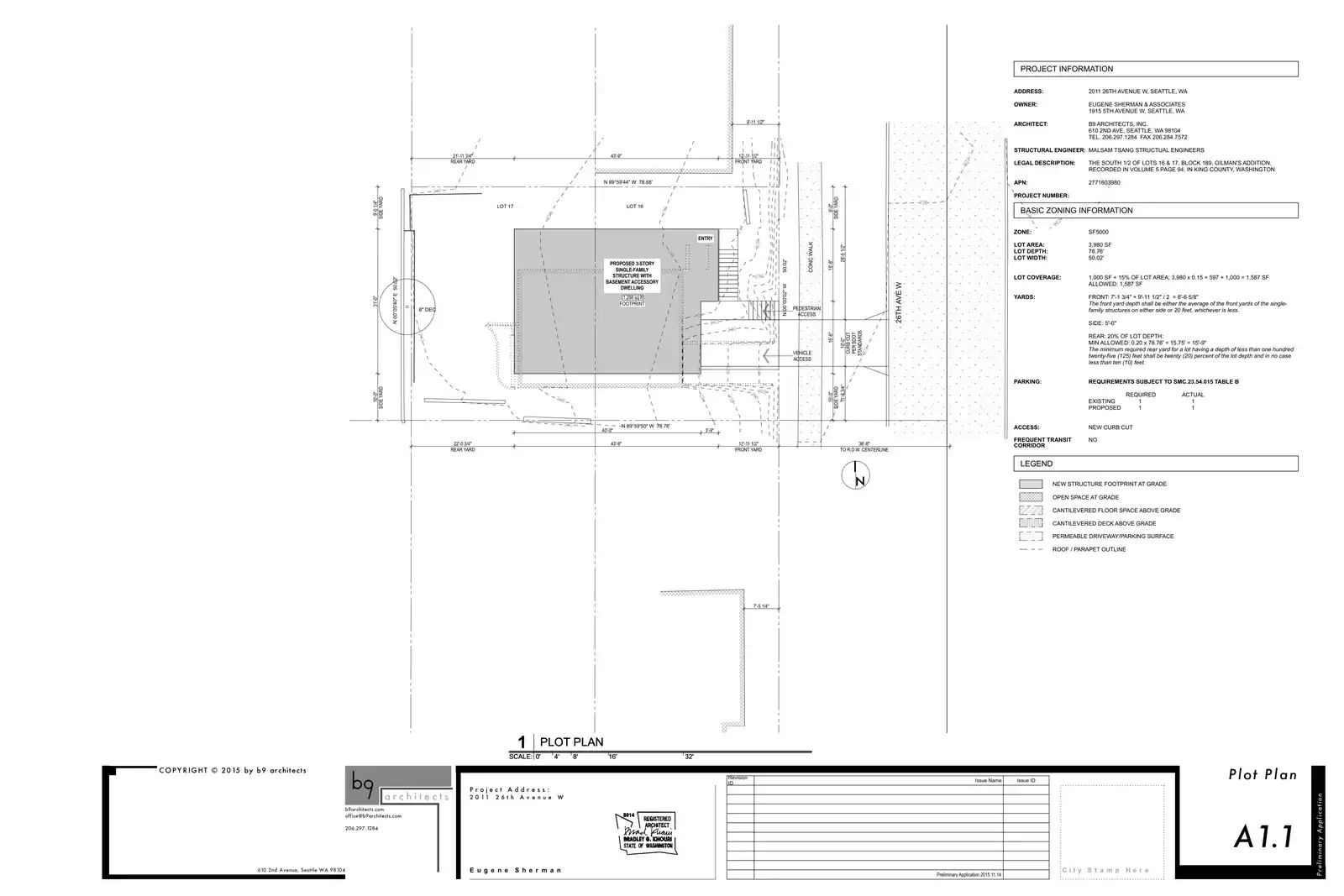Site plan for 2011 26th Ave W
