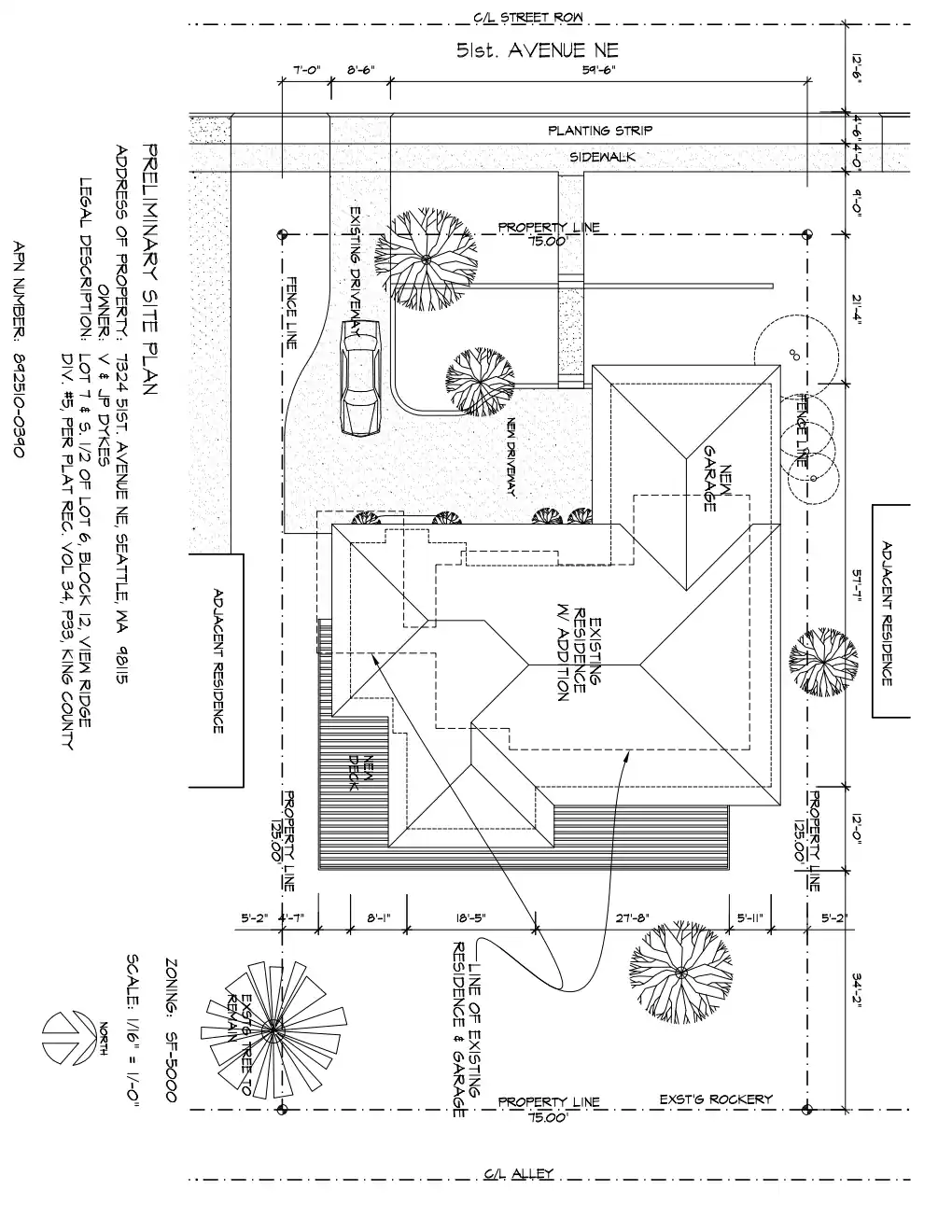 Site plan for 7324 51st Ave NE