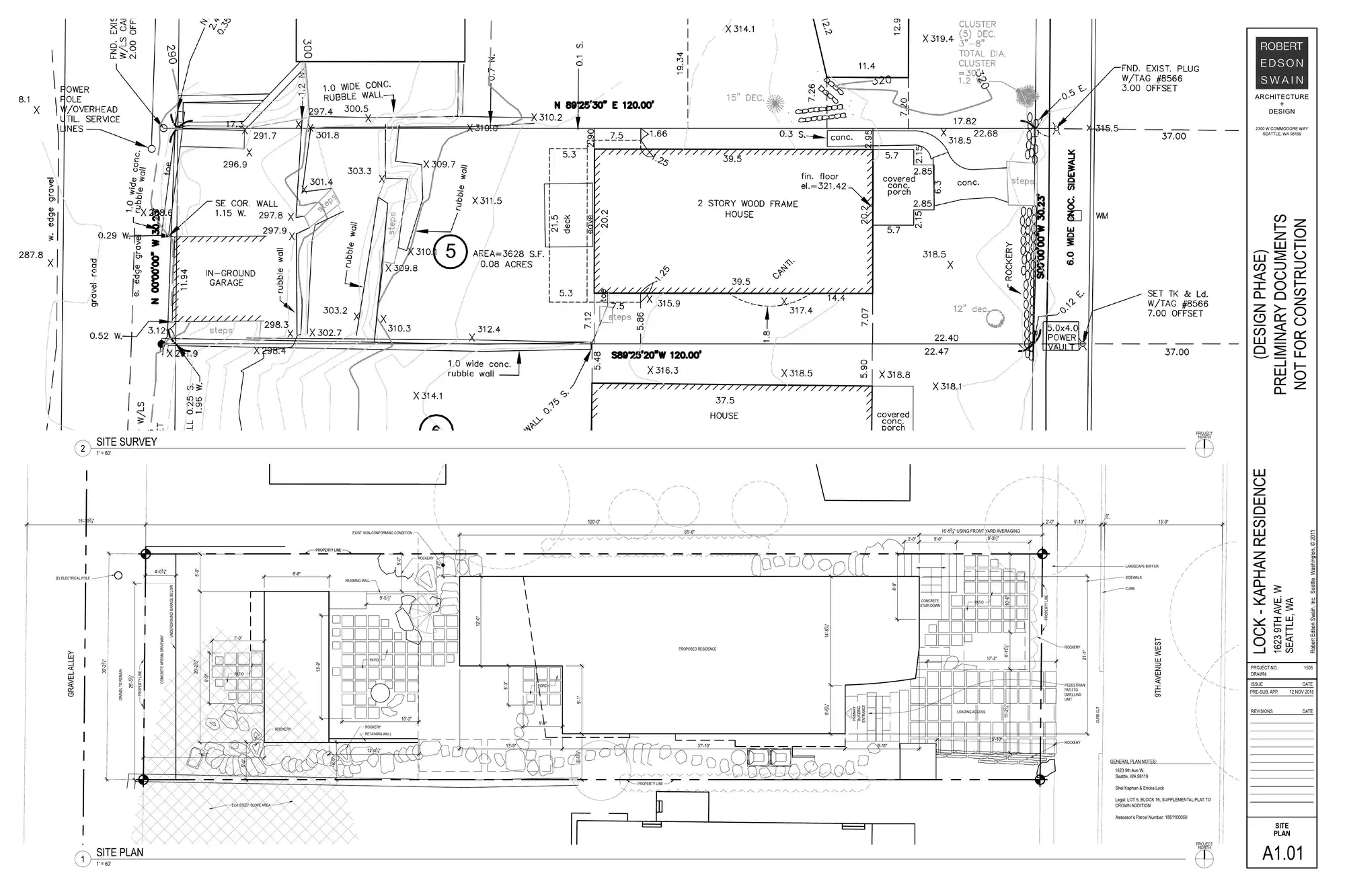 Site plan for 1623 9th Ave W