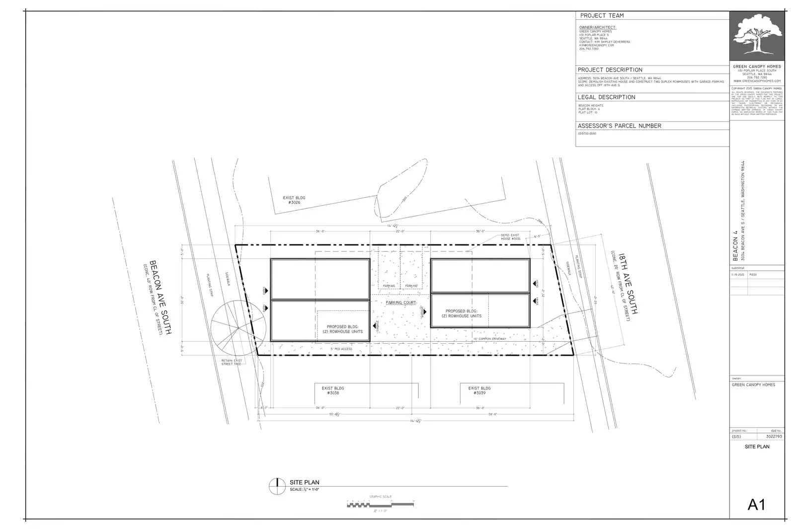 Site plan for 3034 Beacon Ave S