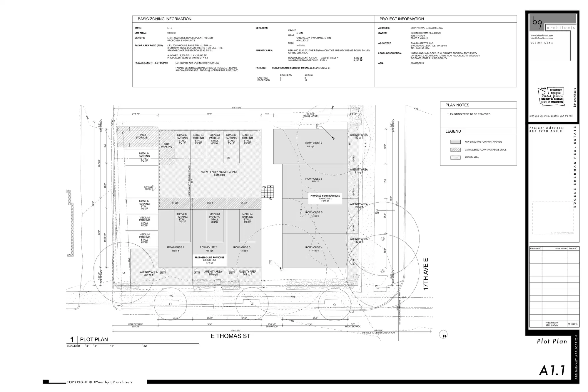 Site plan for 303 17th Ave E