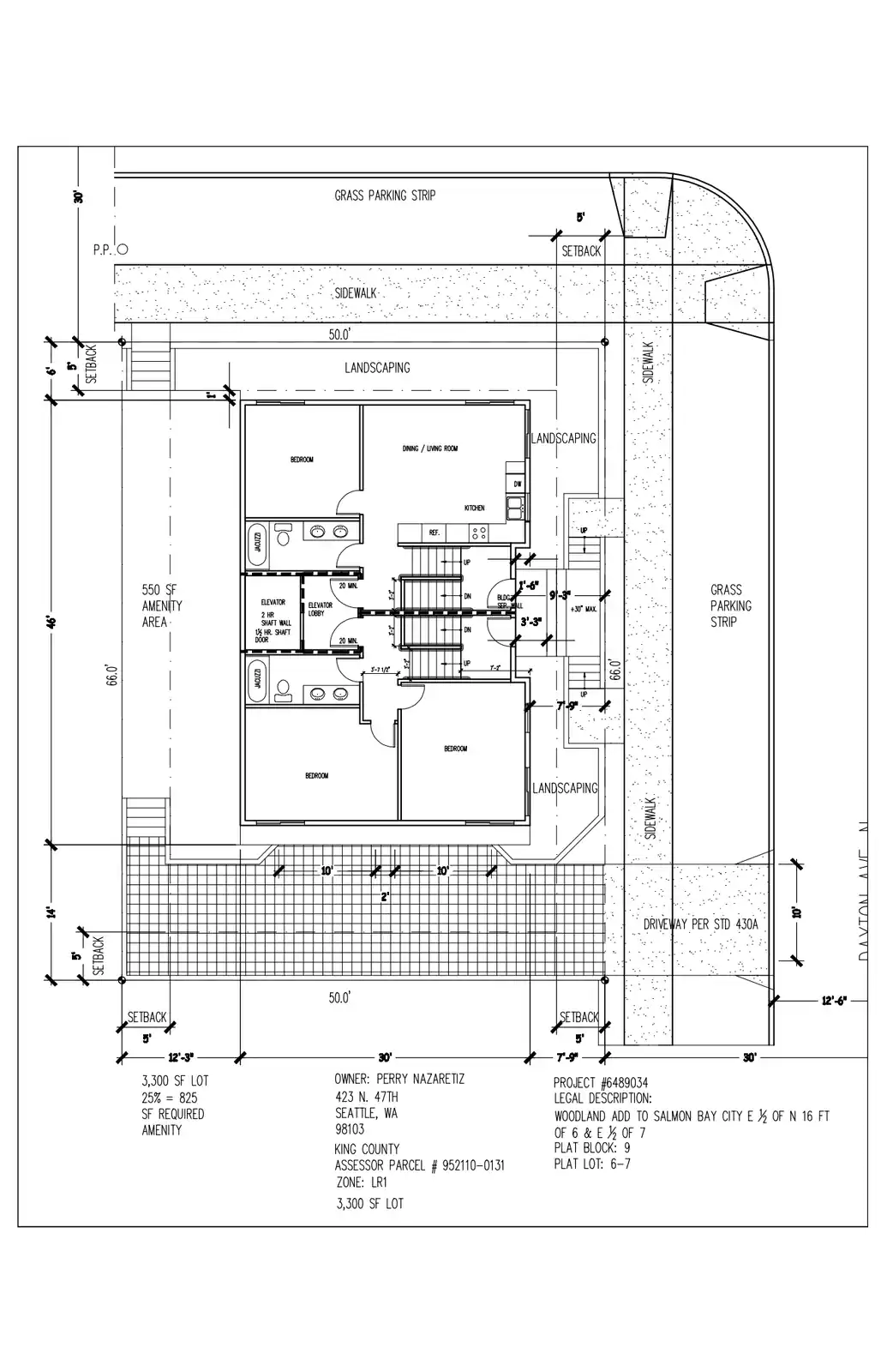 Site plan for 4619 Dayton Ave N