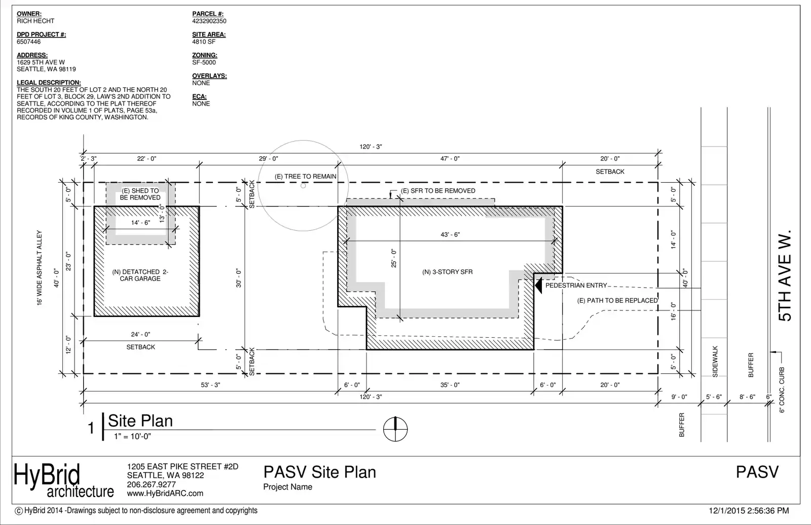 Site plan for 1629 5th Ave W
