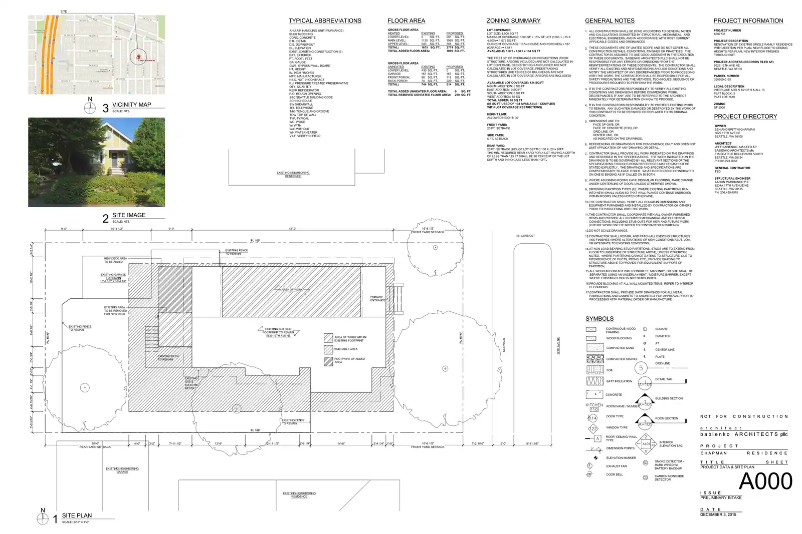 Site plan for 5629 12th Ave NE