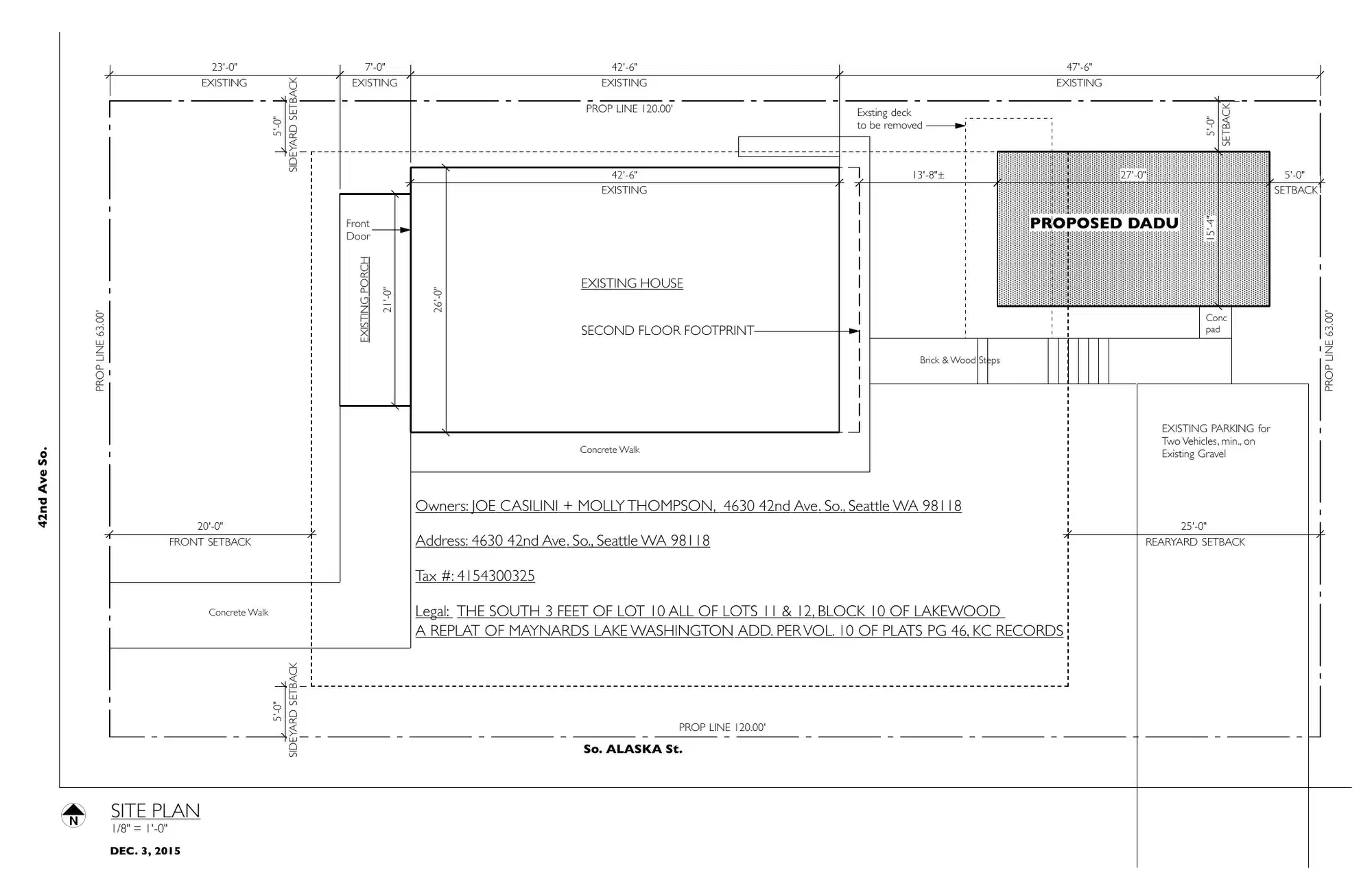 Site plan for 4630 42nd Ave S