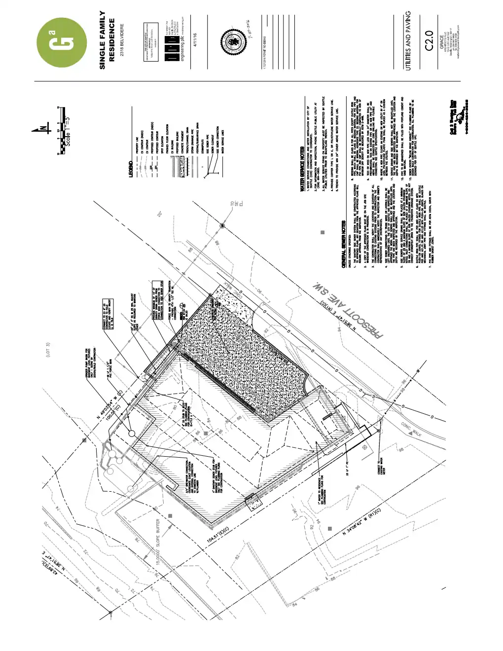Site plan for 2318 Belvidere Ave SW