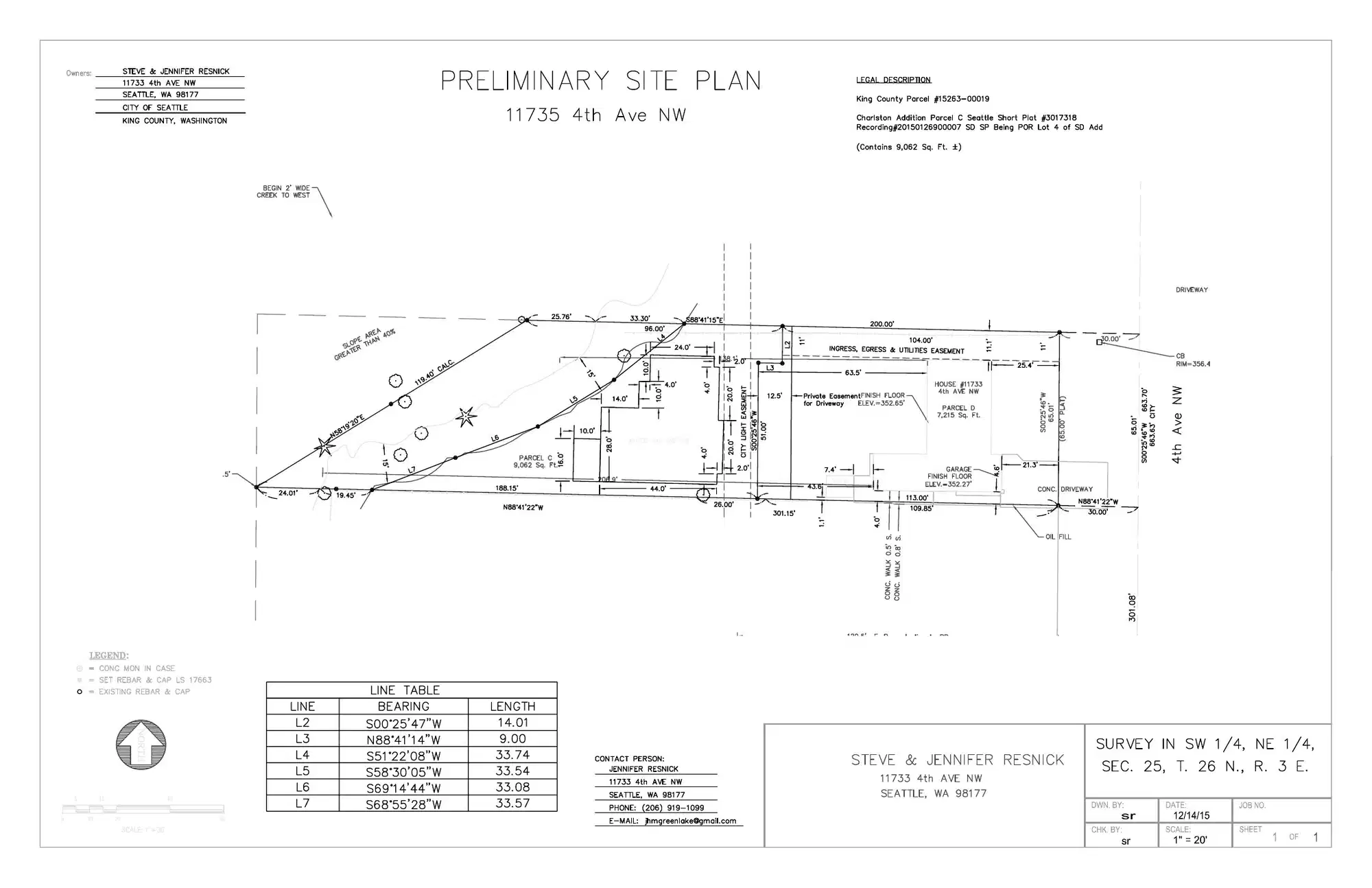 Site plan for 11735 4th Ave NW