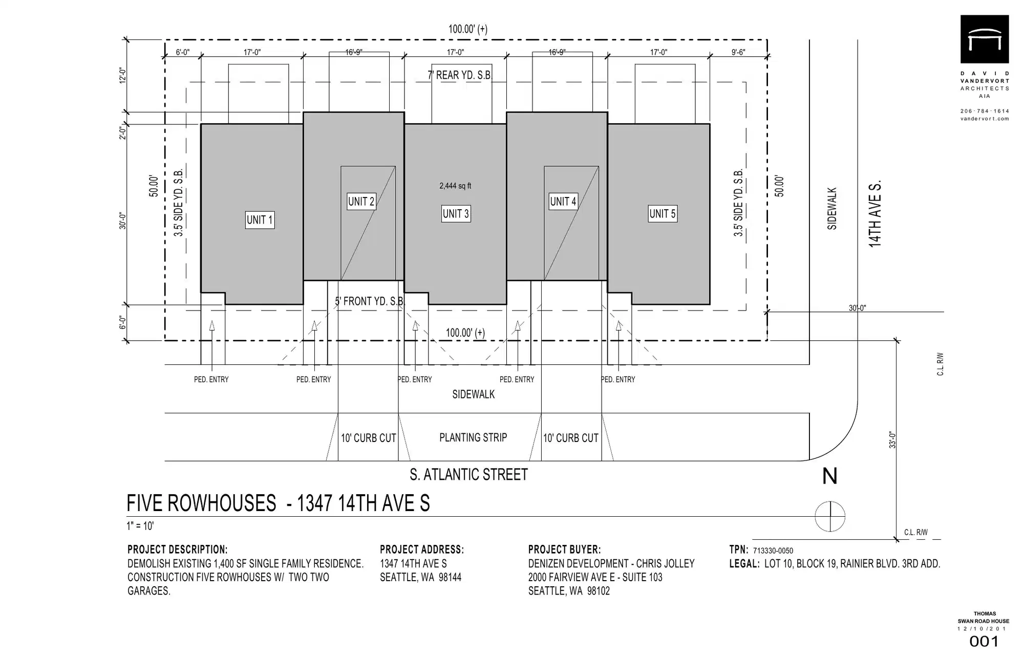 Site plan for 1322 S Atlantic St