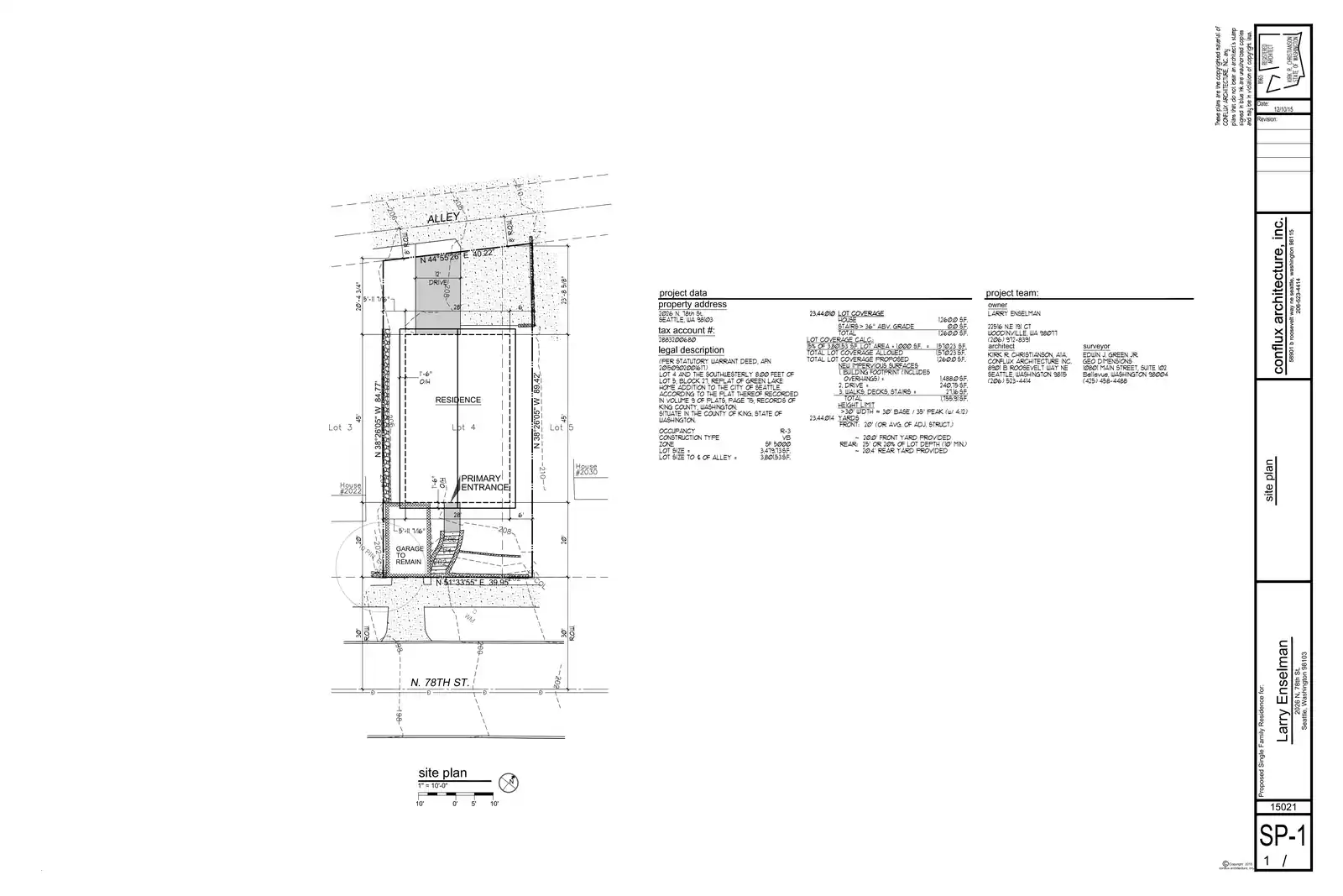 Site plan for 2026 N 78th St