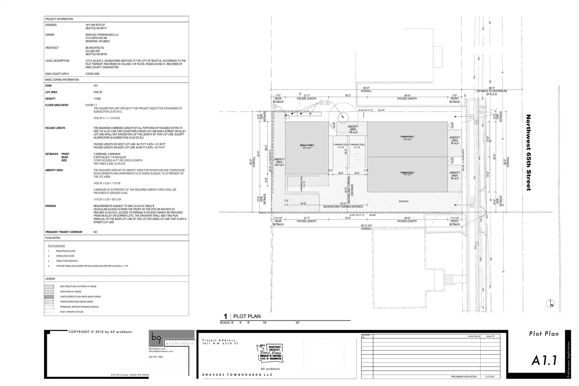 Site plan for 1811 NW 65th St