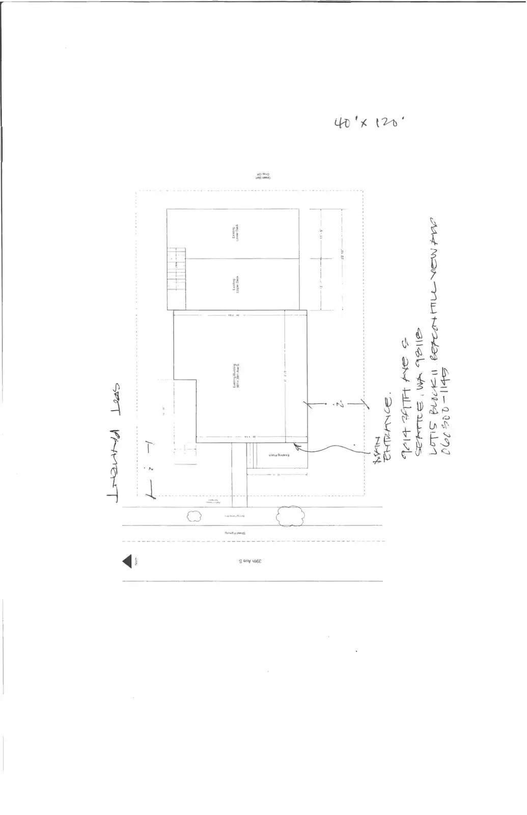 Site plan for 9014 39th Ave S