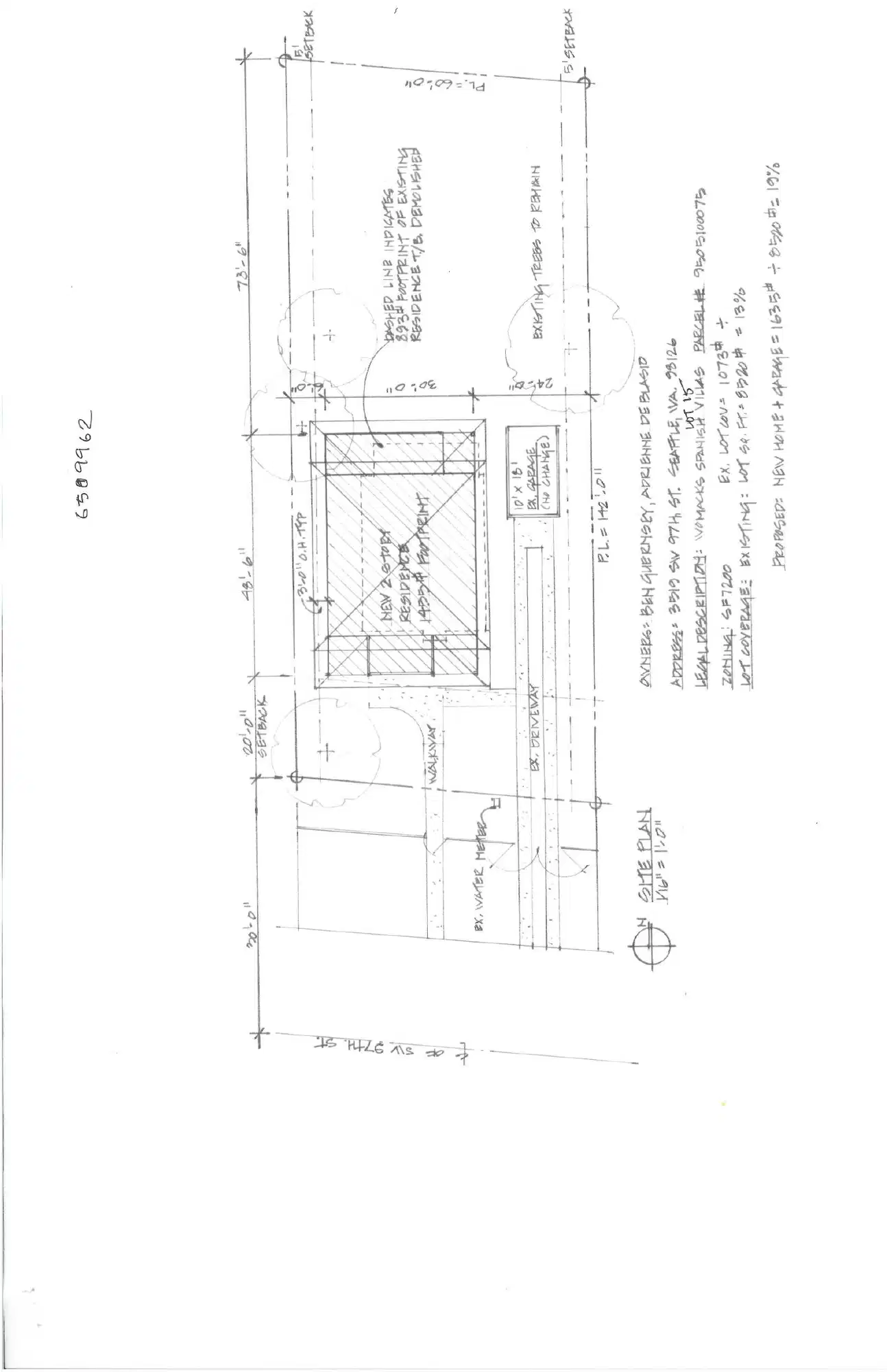 Site plan for 3519 SW 97th St