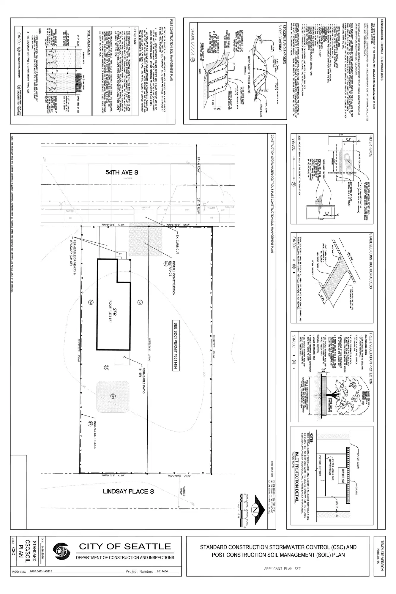 Site plan for 9670 54th Ave S