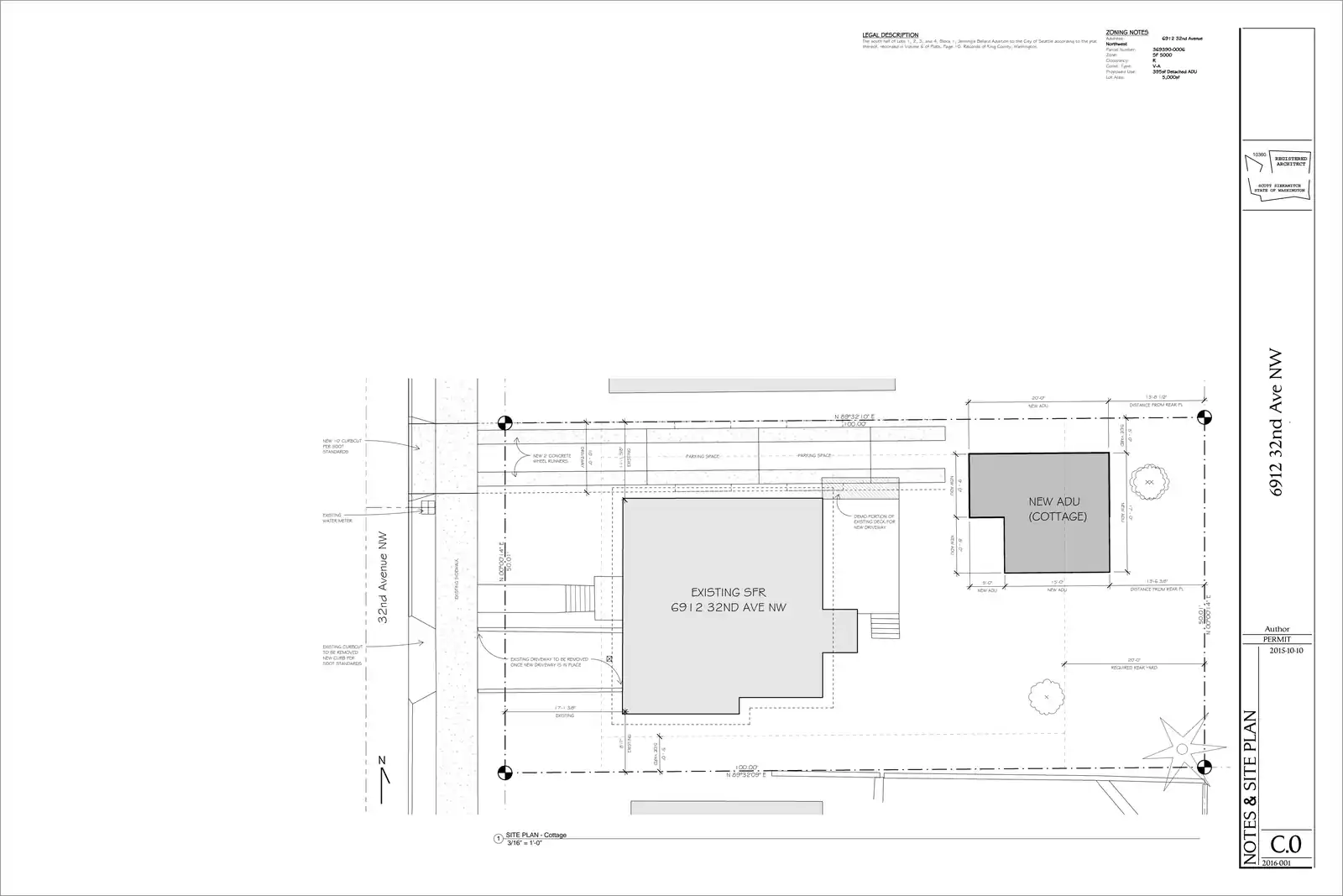 Site plan for 6912 32nd Ave NW