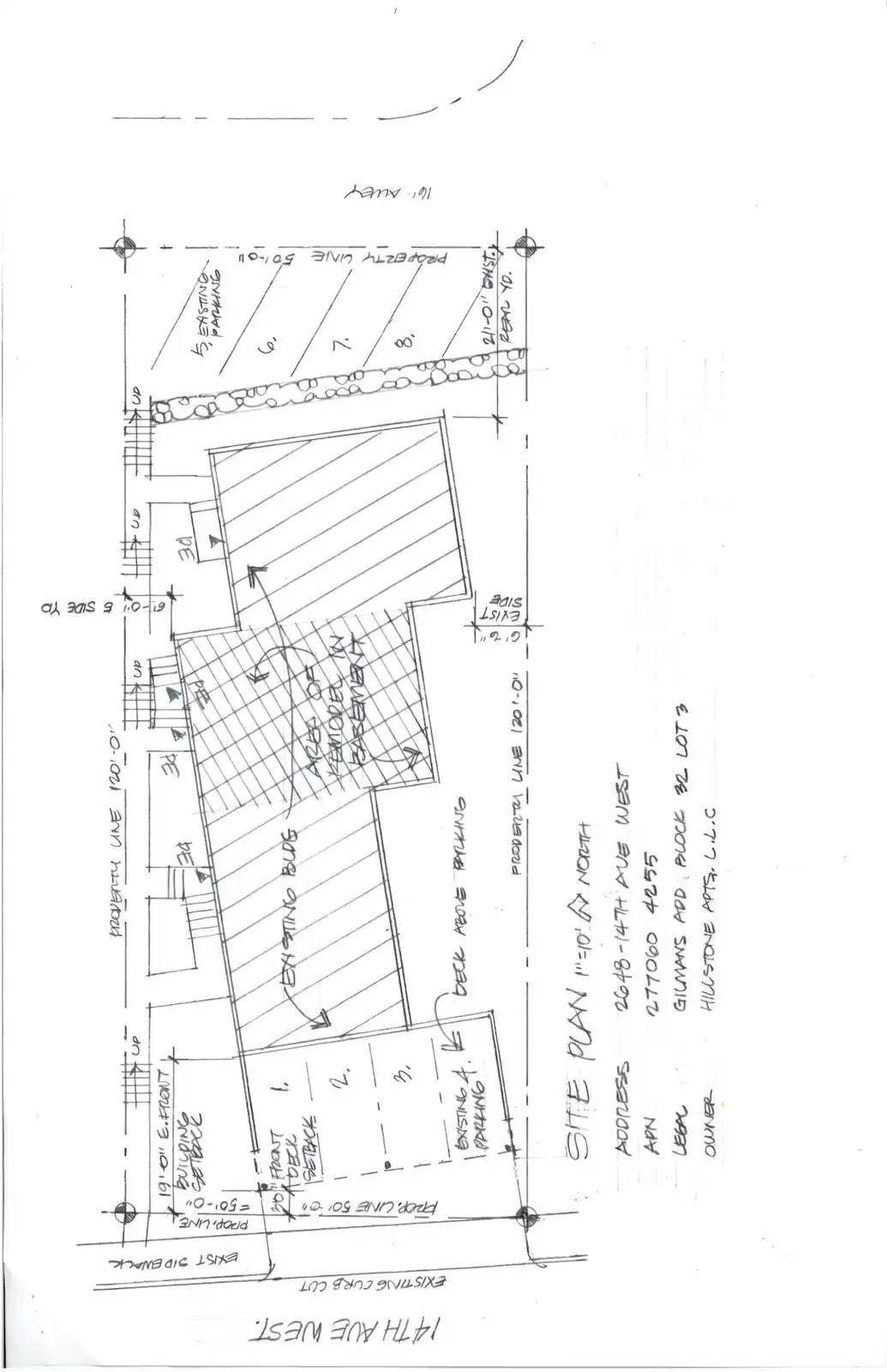 Site plan for 2648 14th Ave W