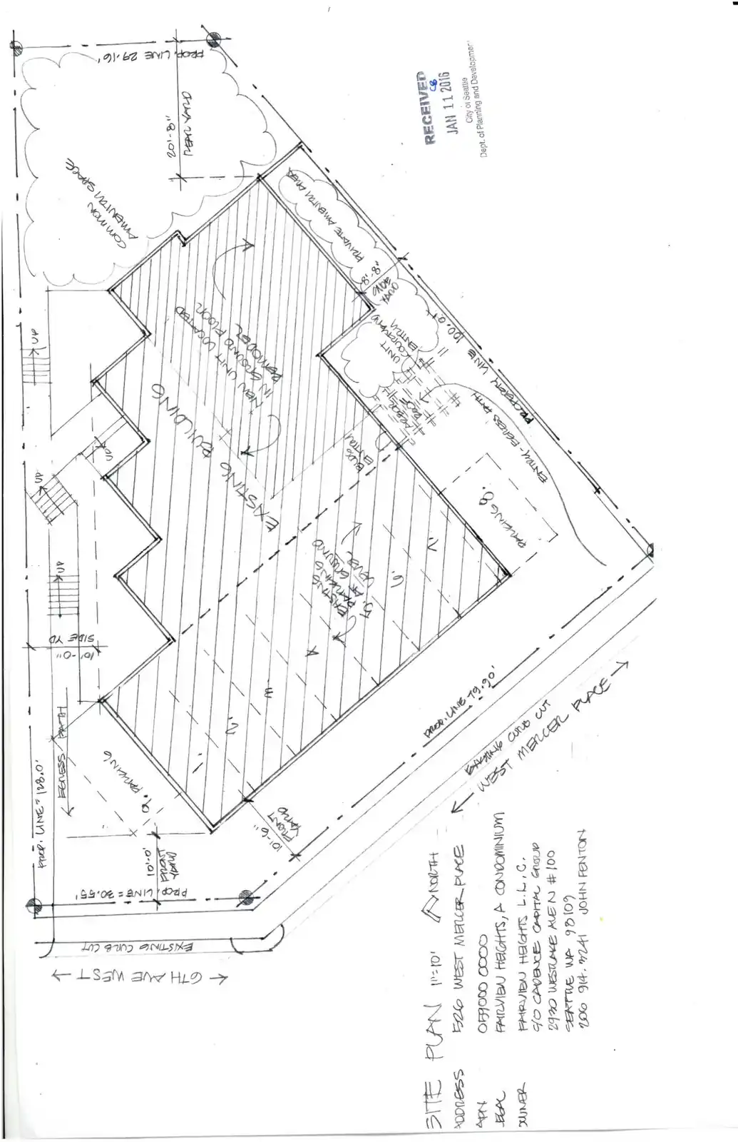 Site plan for 526 W Mercer Pl
