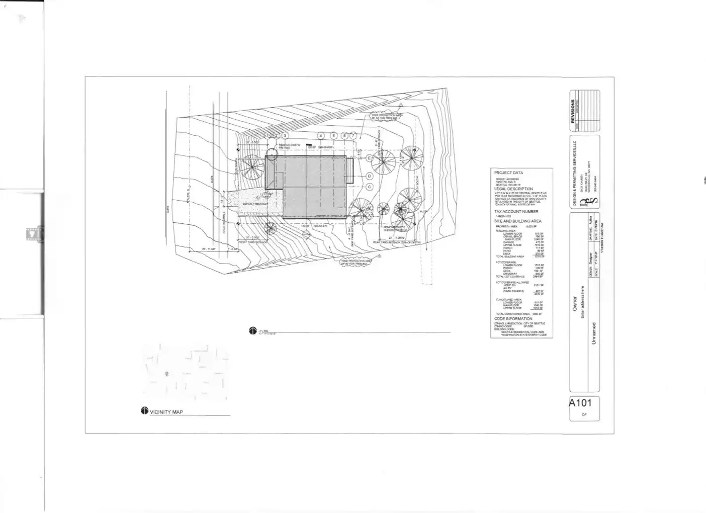 Site plan for 1916 17th Ave S