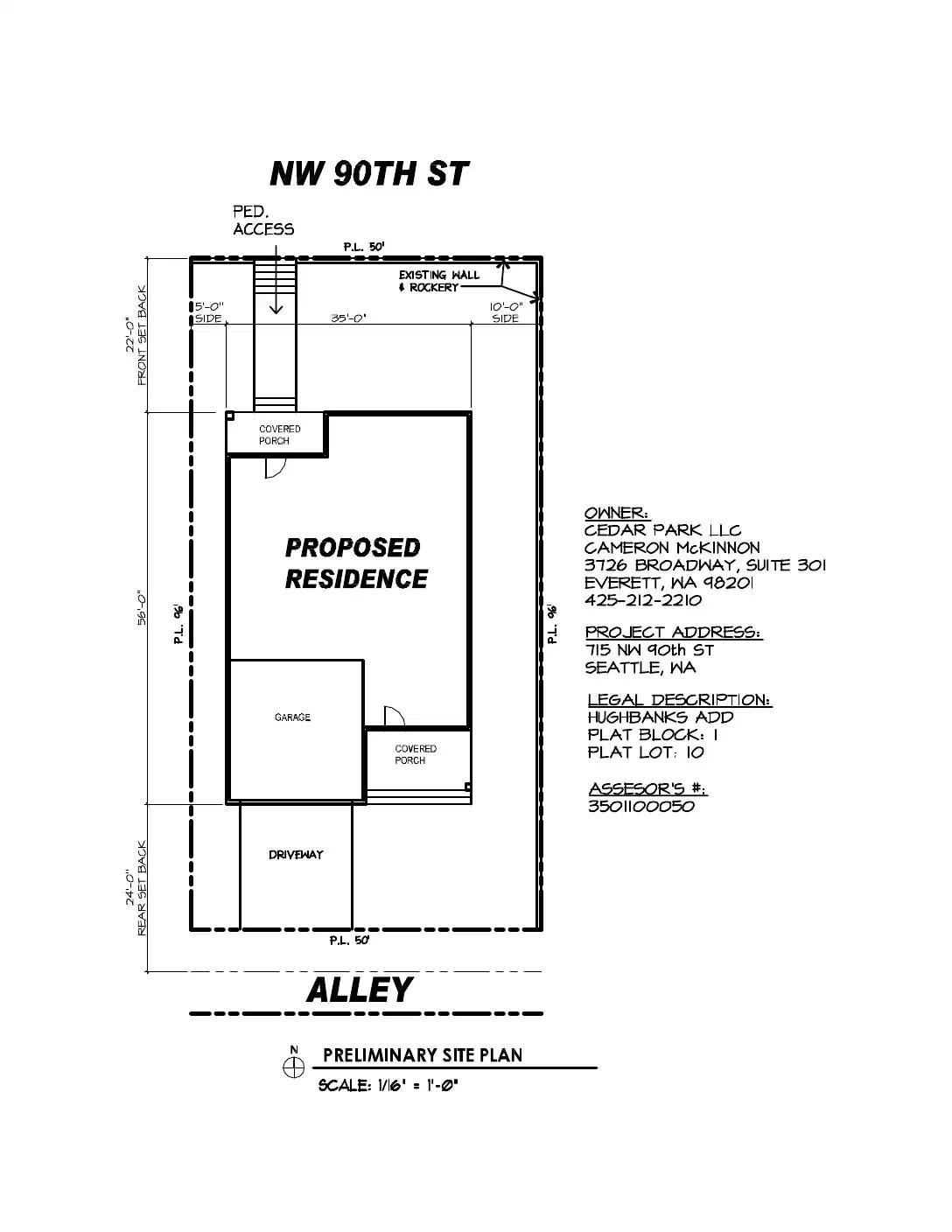 Site plan for 715 NW 90th St