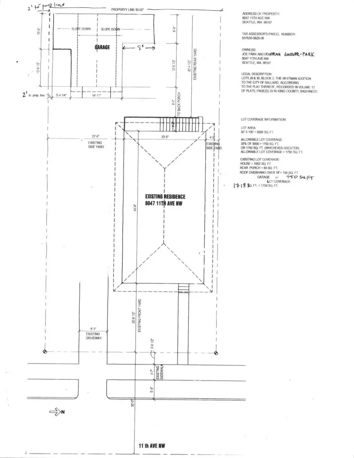 Site plan for 8047 11th Ave NW