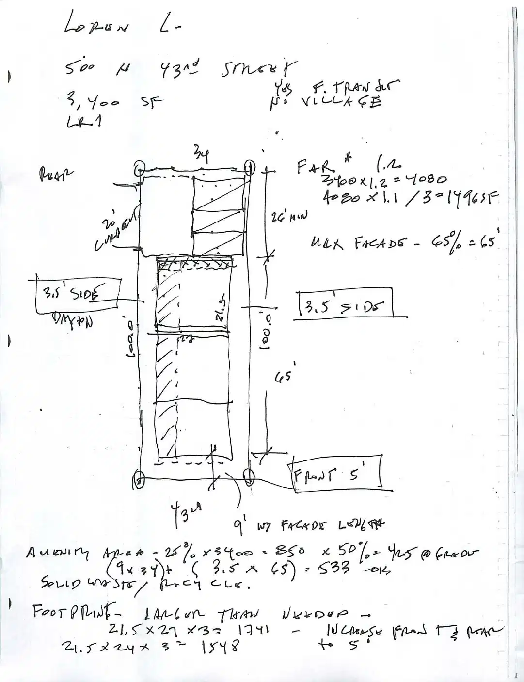 Site plan for 4300 Dayton Ave N