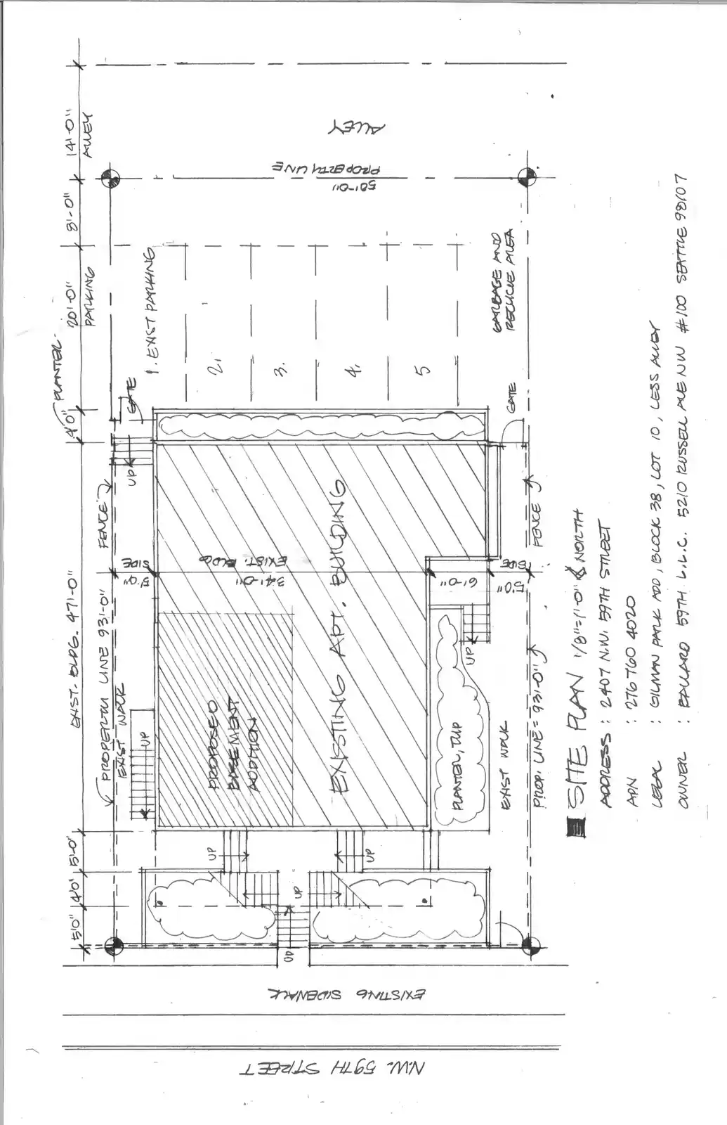 Site plan for 2407 NW 59th St
