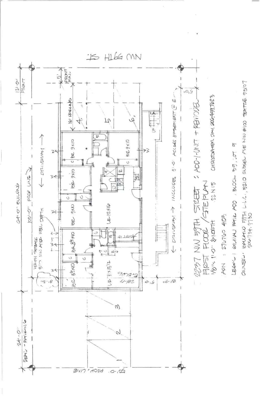 Site plan for 2237 NW 59th St