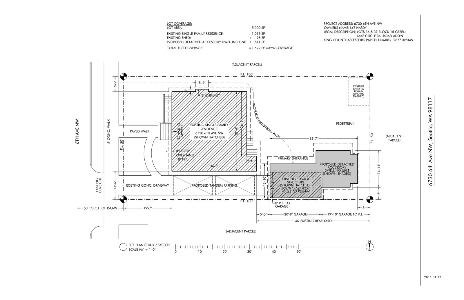 Site plan for 6730 6th Ave NW