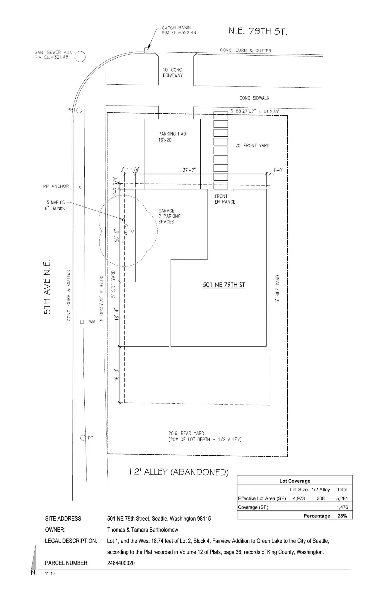 Site plan for 501 NE 79th St