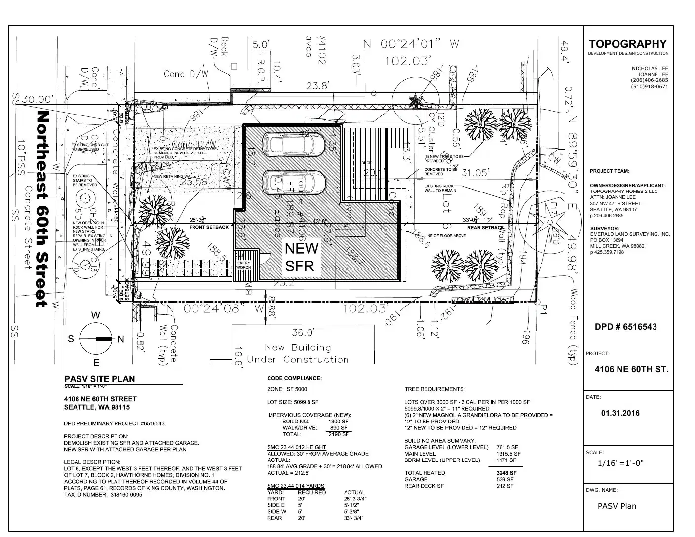 Site plan for 4106 NE 60th St