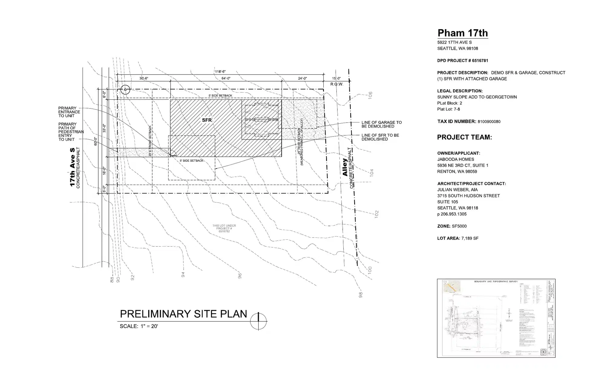 Site plan for 5922 17th Ave S