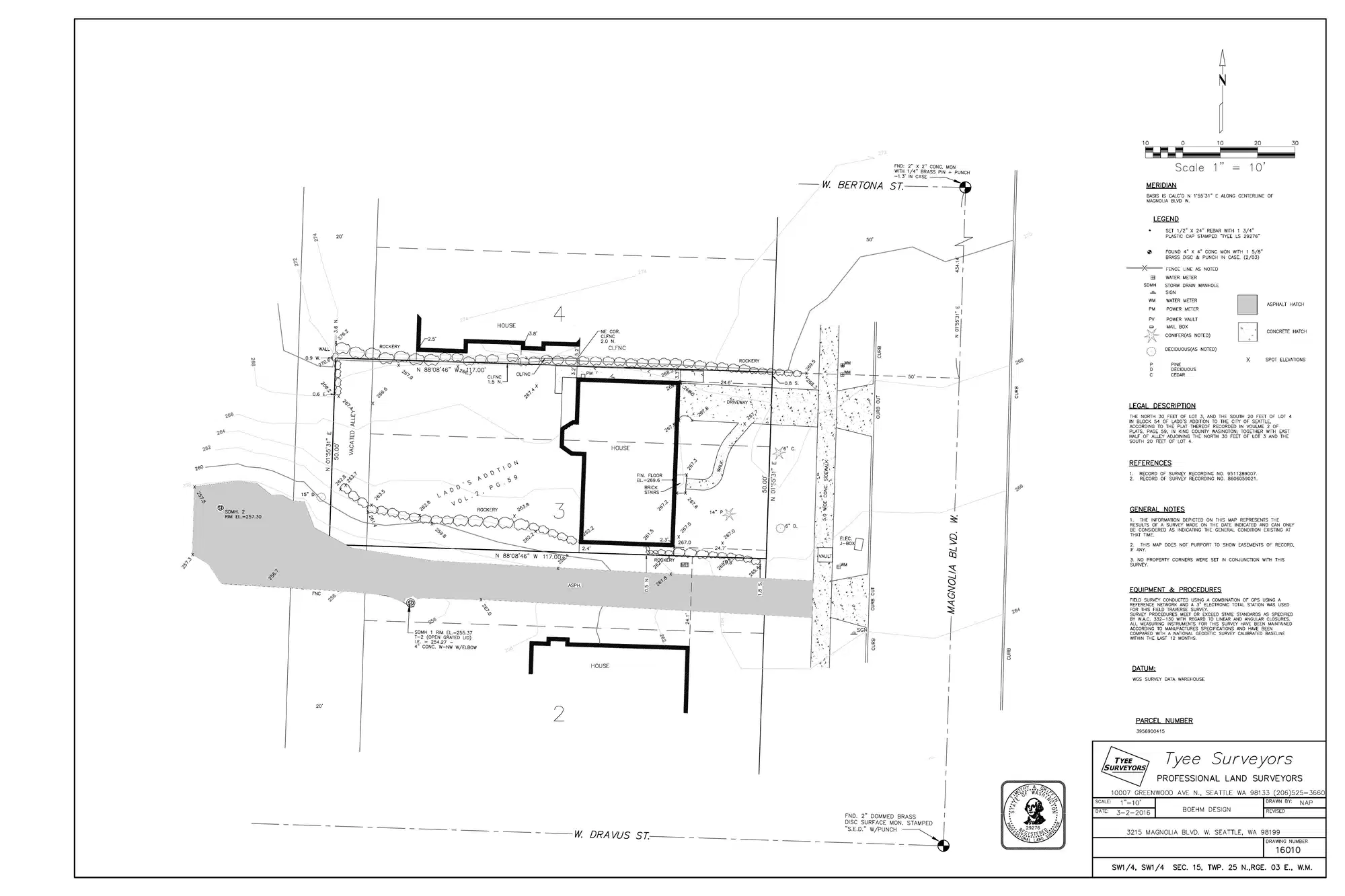 Site plan for 3215 Magnolia Blvd W